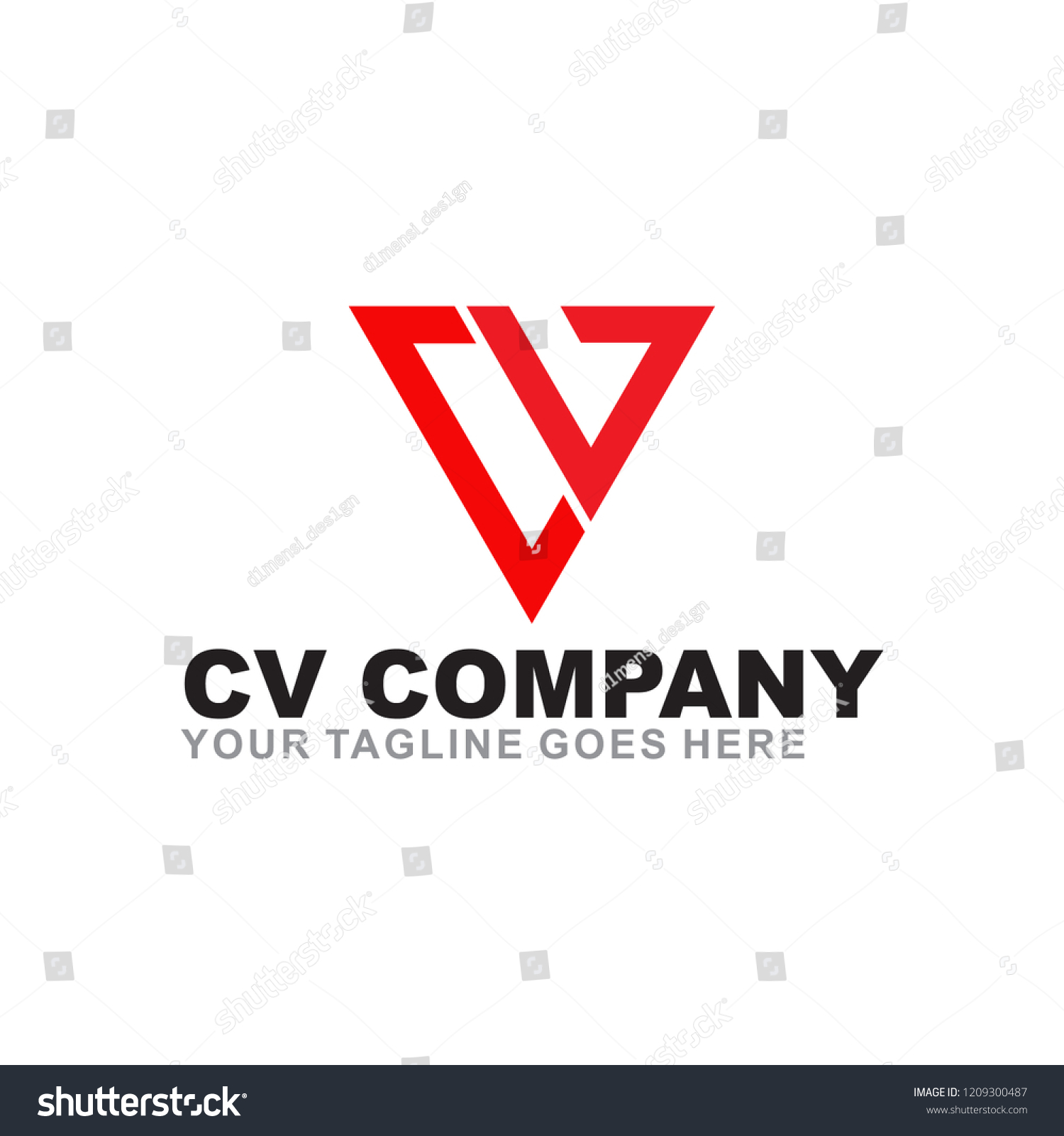 Cv Letter Logo Design Vector Template Stock Vector (Royalty Free ...