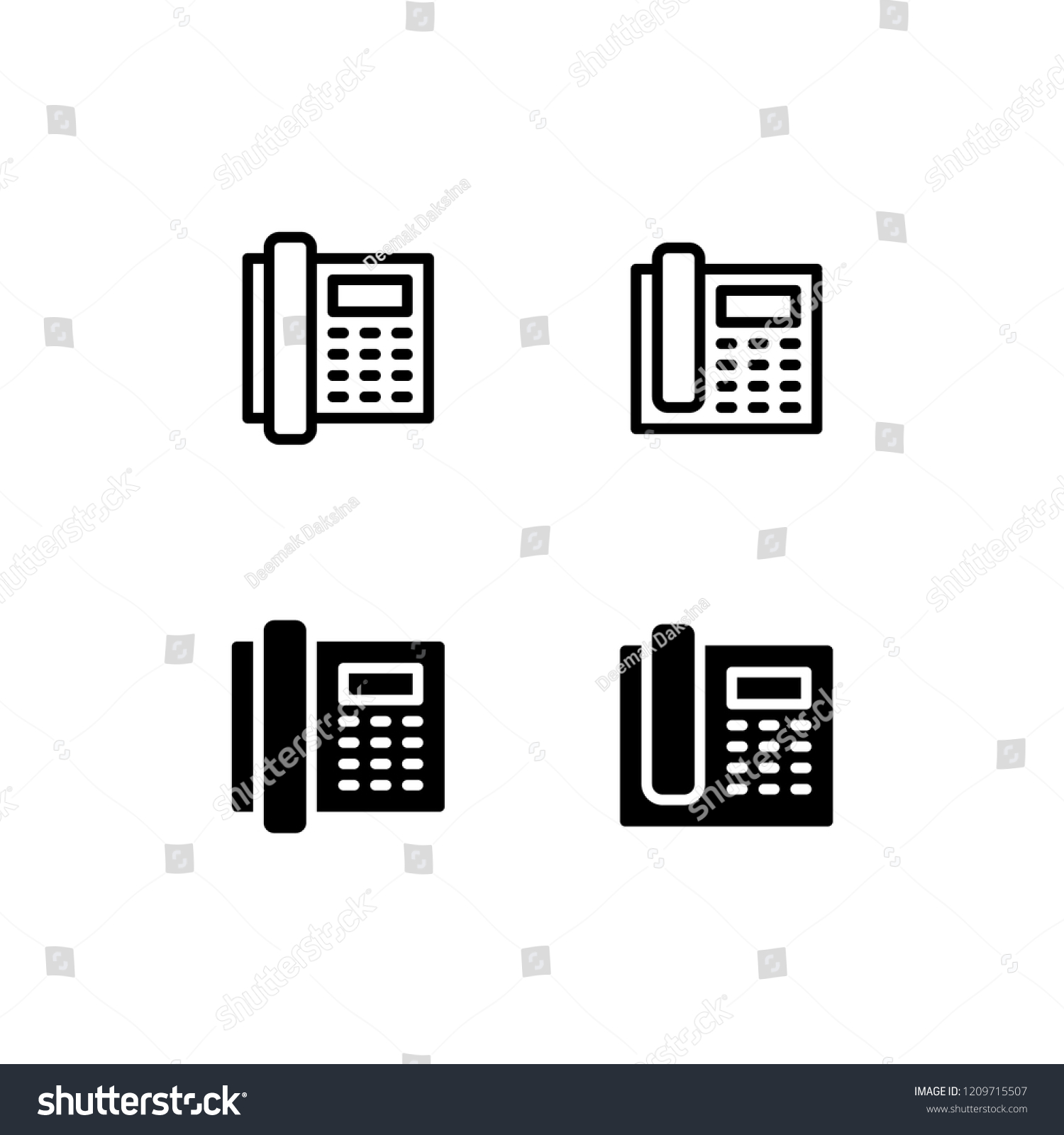 Telephone Icon Logo Vector Symbol Call Stock Vector (Royalty Free ...