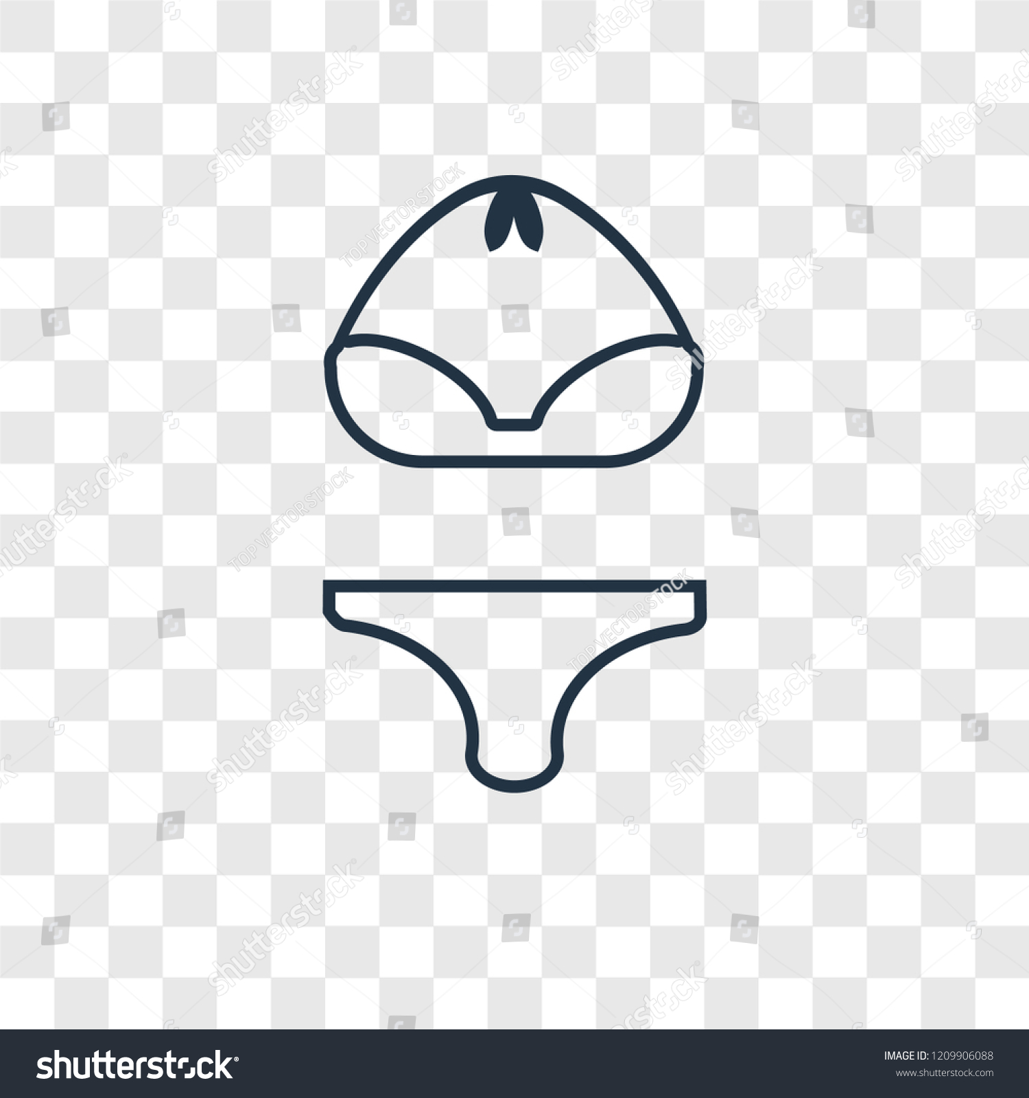 Bikini Concept Vector Linear Icon Isolated Stock Vector Royalty Free Shutterstock