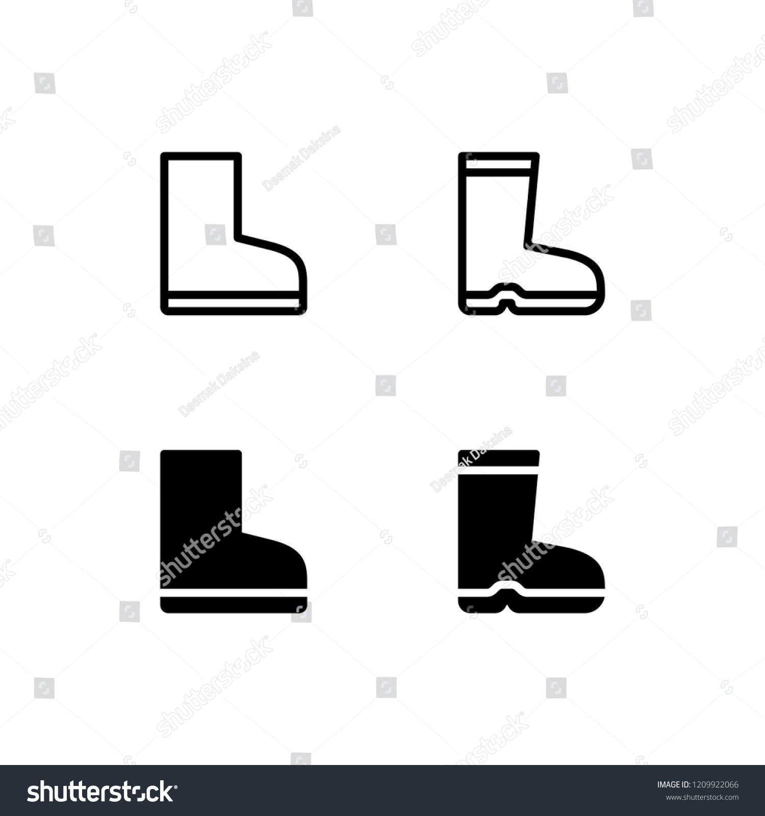 Boots Icon Logo Vector Symbol Stock Vector (Royalty Free) 1209922066 ...