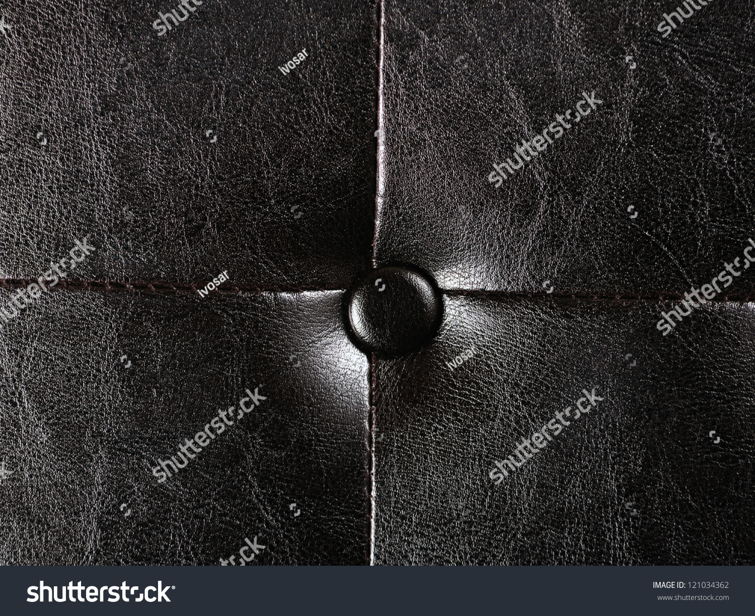 Black Leather Texture Background Button Stock Photo 121034362