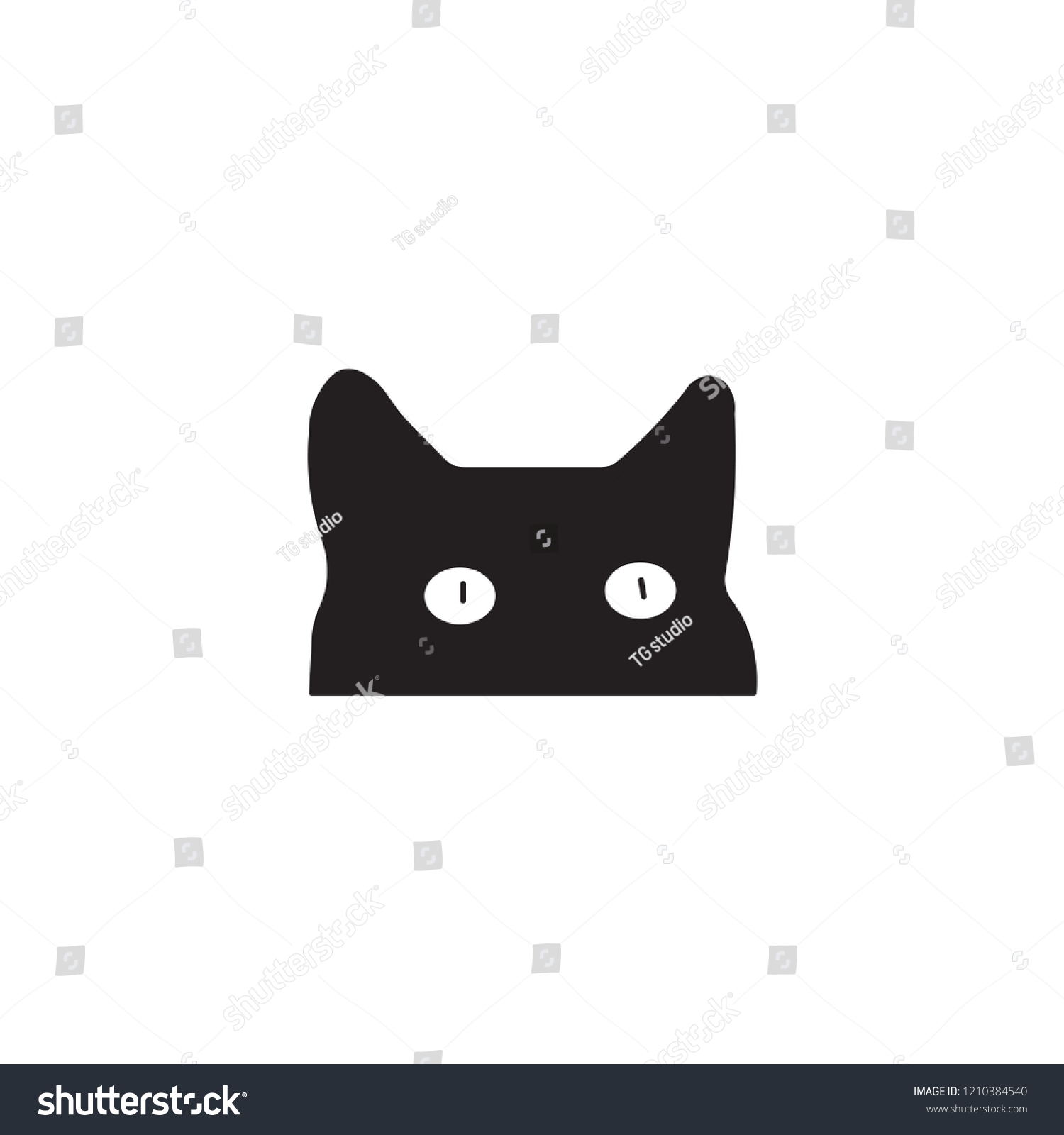 Hidden Cat Illustration Stock Vector (Royalty Free) 1210384540 ...