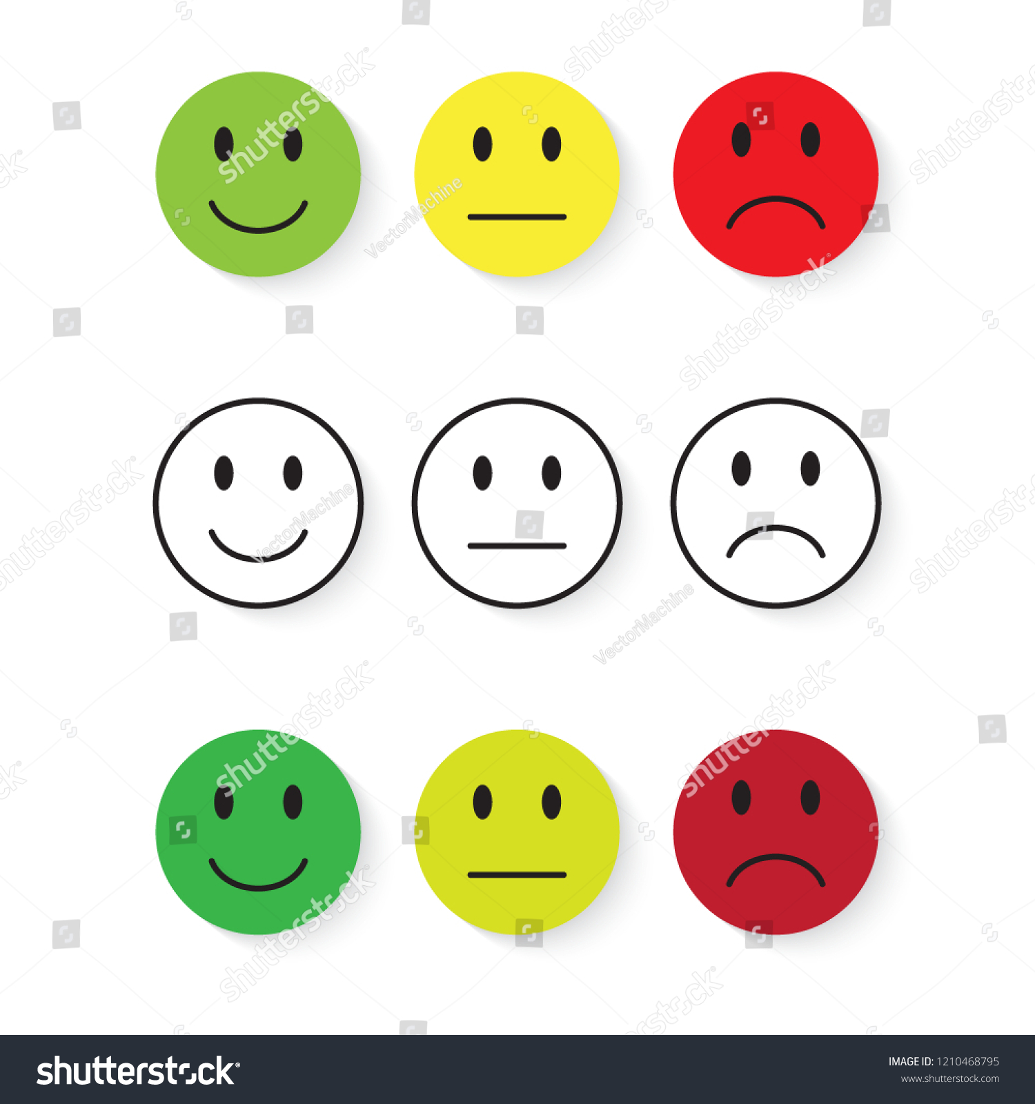 Set Emoticons Emoji Level Rank Load Stock Vector Royalty Free