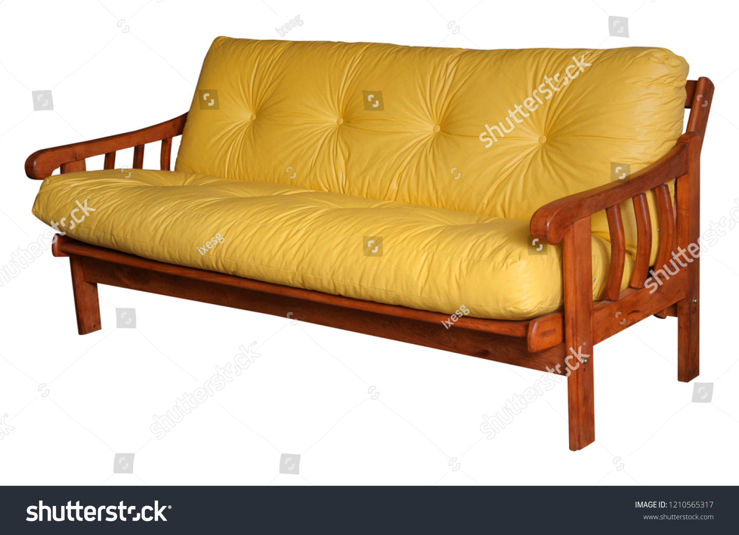 yellow futon mattress