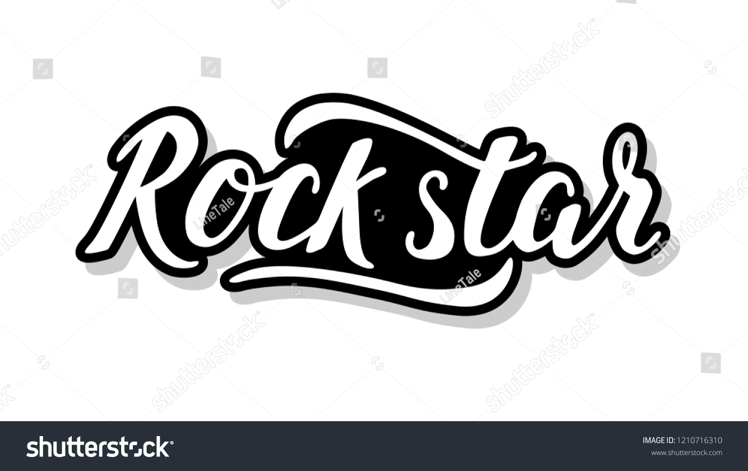 Rock Star Calligraphy Template Text Your Stock Vector (Royalty Free ...