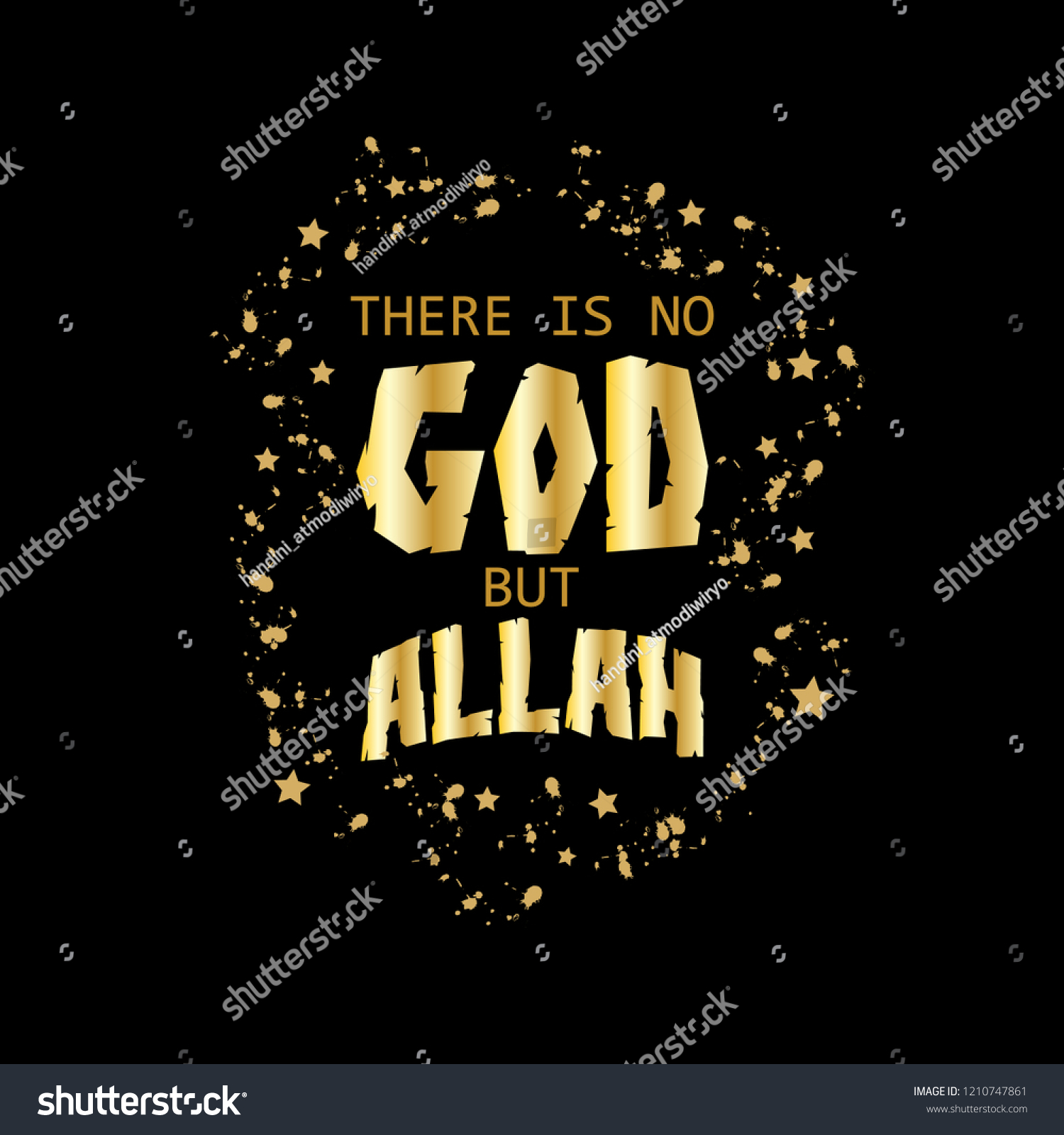 There No God Allah Lettering Design Stock Vector (Royalty Free ...