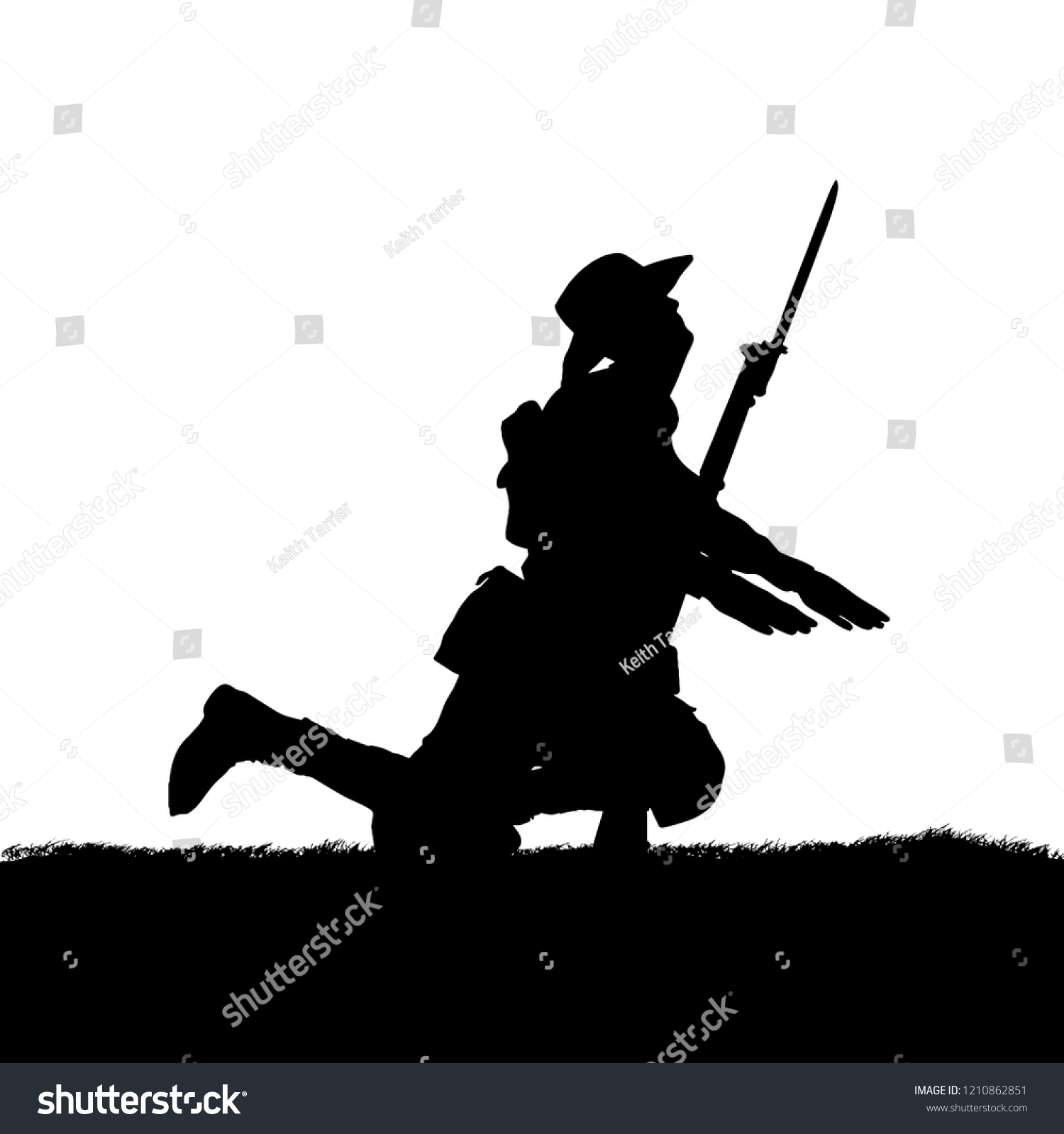 Australia New Zealand Anzac Soldier Ww1 Stock Vector (Royalty Free ...