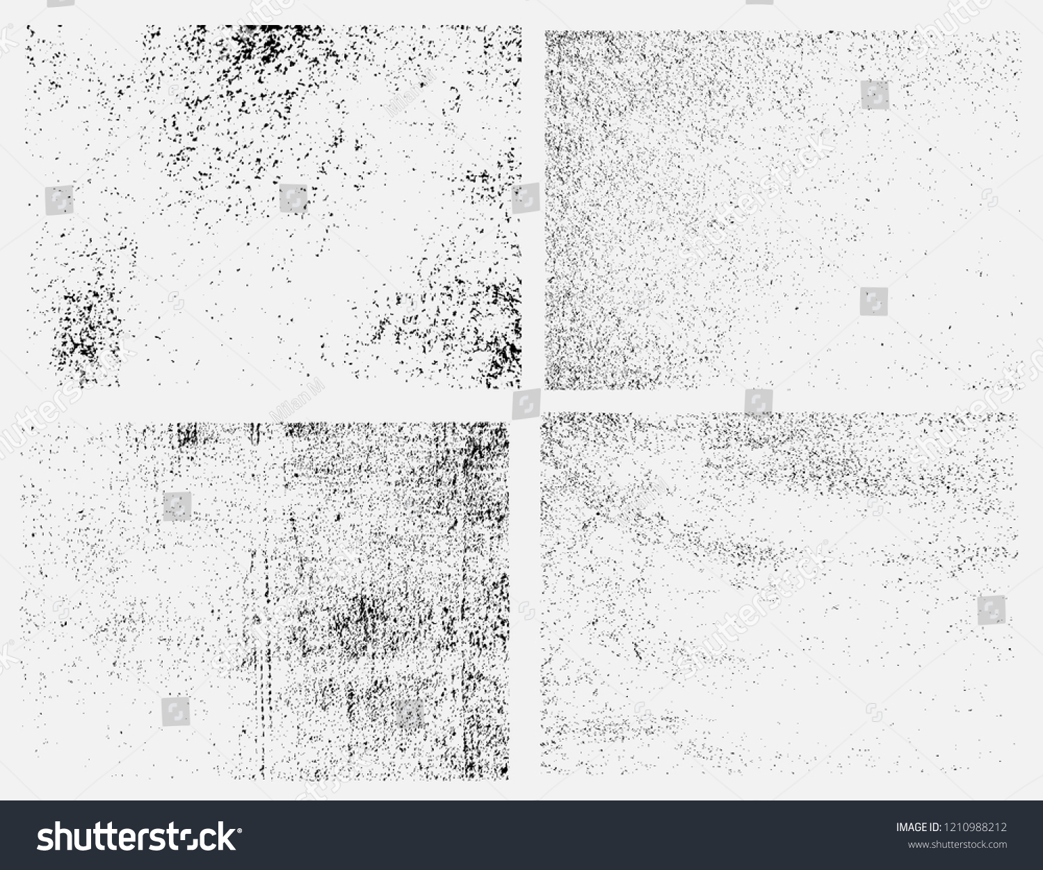 Set Grunge Texturesvector Overlay Textures Stock Vector (Royalty Free ...