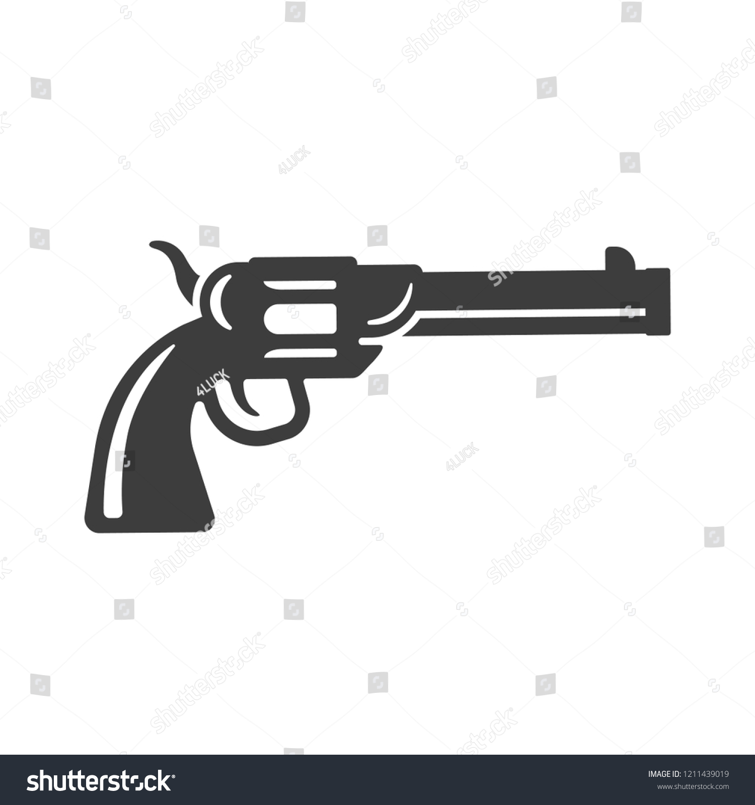 Old Revolver Icon Vector Image Stock Vector (Royalty Free) 1211439019 ...