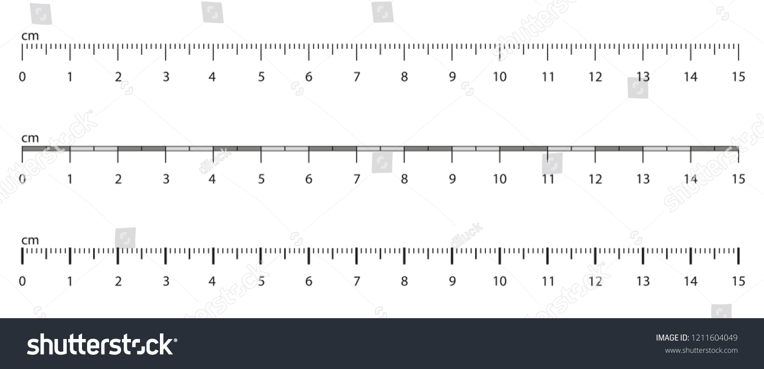 Metric Imperial Rulers Scale Ruler Centimeters Stock Vector (Royalty ...