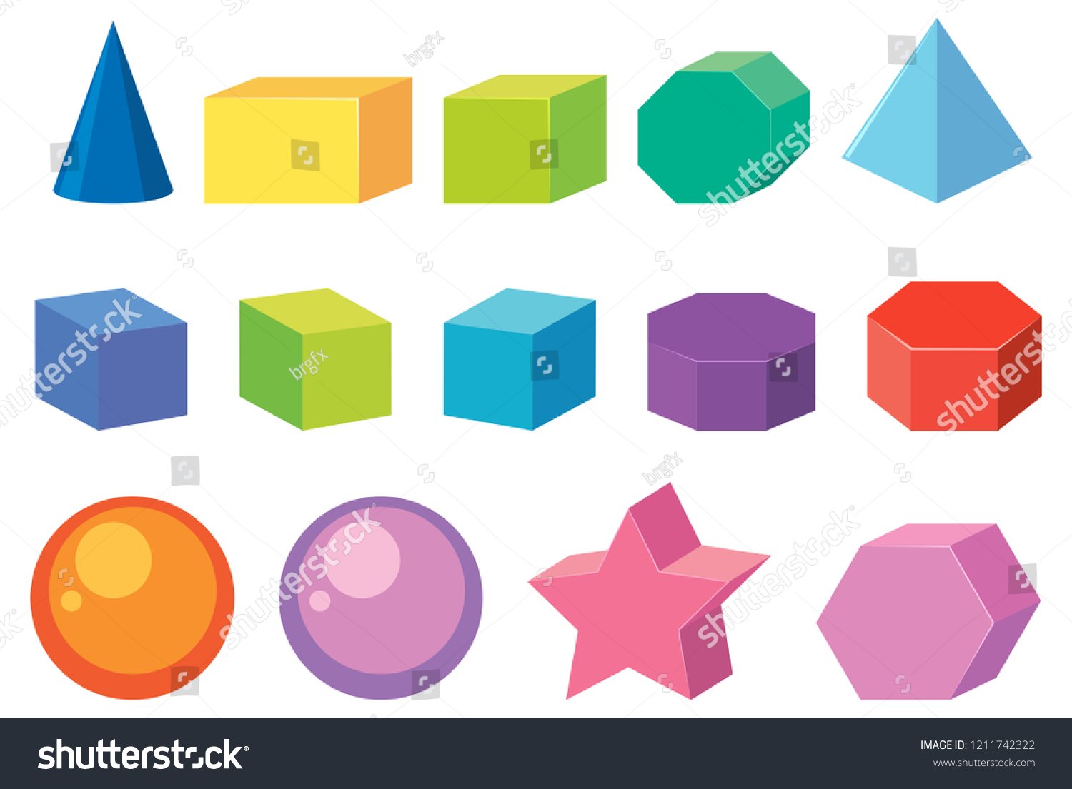 Set Geometry Shapes Illustration Stock Vector (Royalty Free) 1211742322 Set Geometry Shapes Illustration Stock Vector (Royalty Free) 1211742322