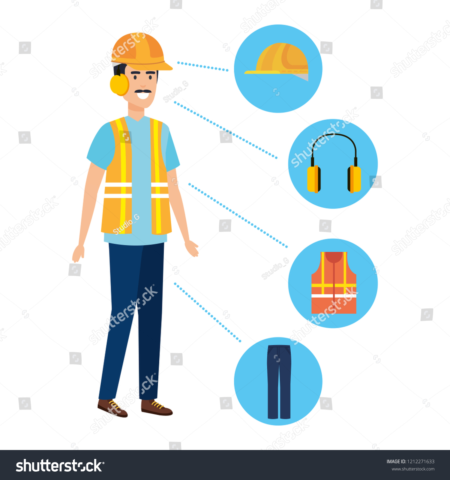 Builder Helmet Stock Vector (Royalty Free) 1212271633 | Shutterstock