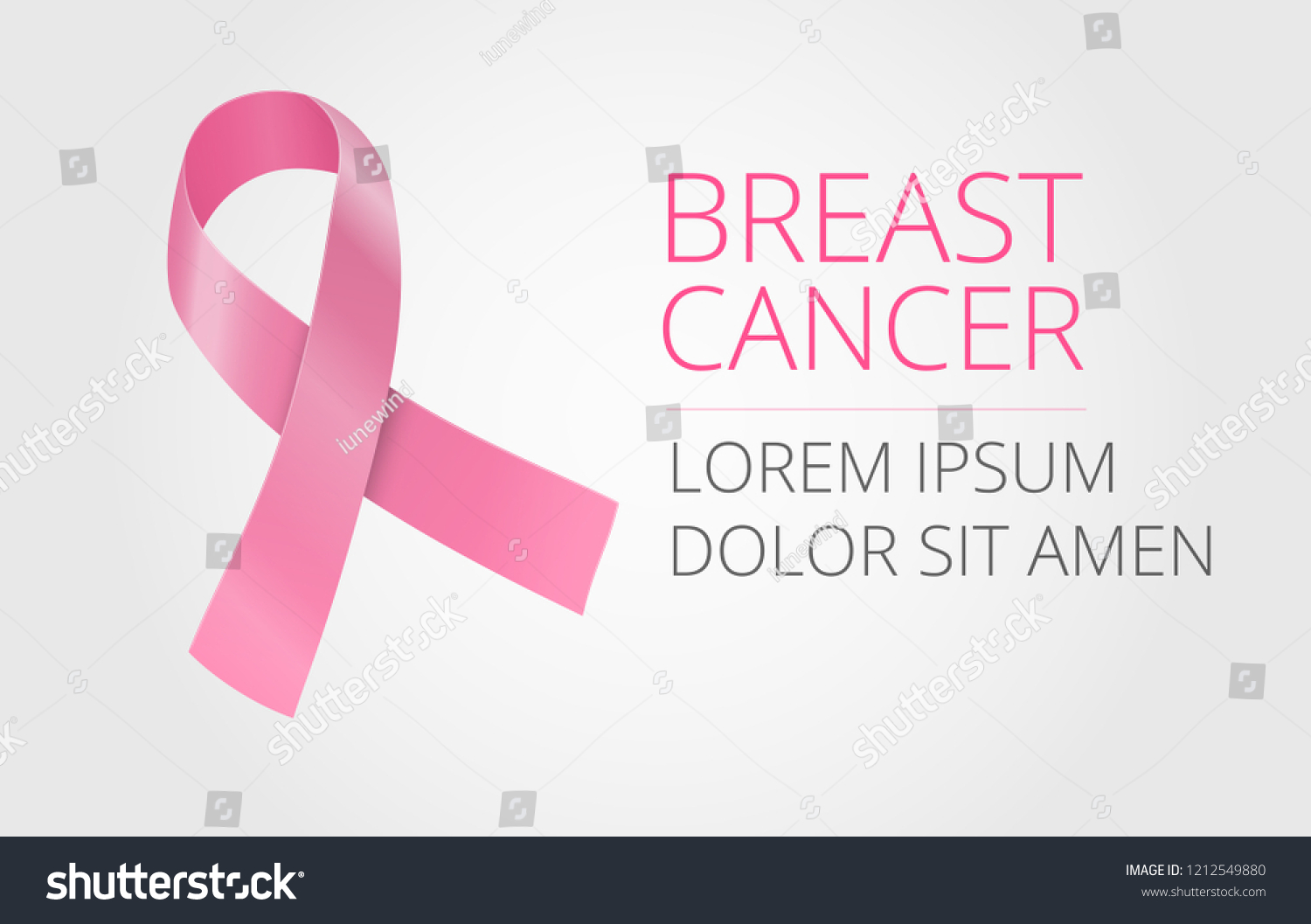 Design Mockup Breast Cancer Awareness Ribbon Stock Vector (Royalty Free ...