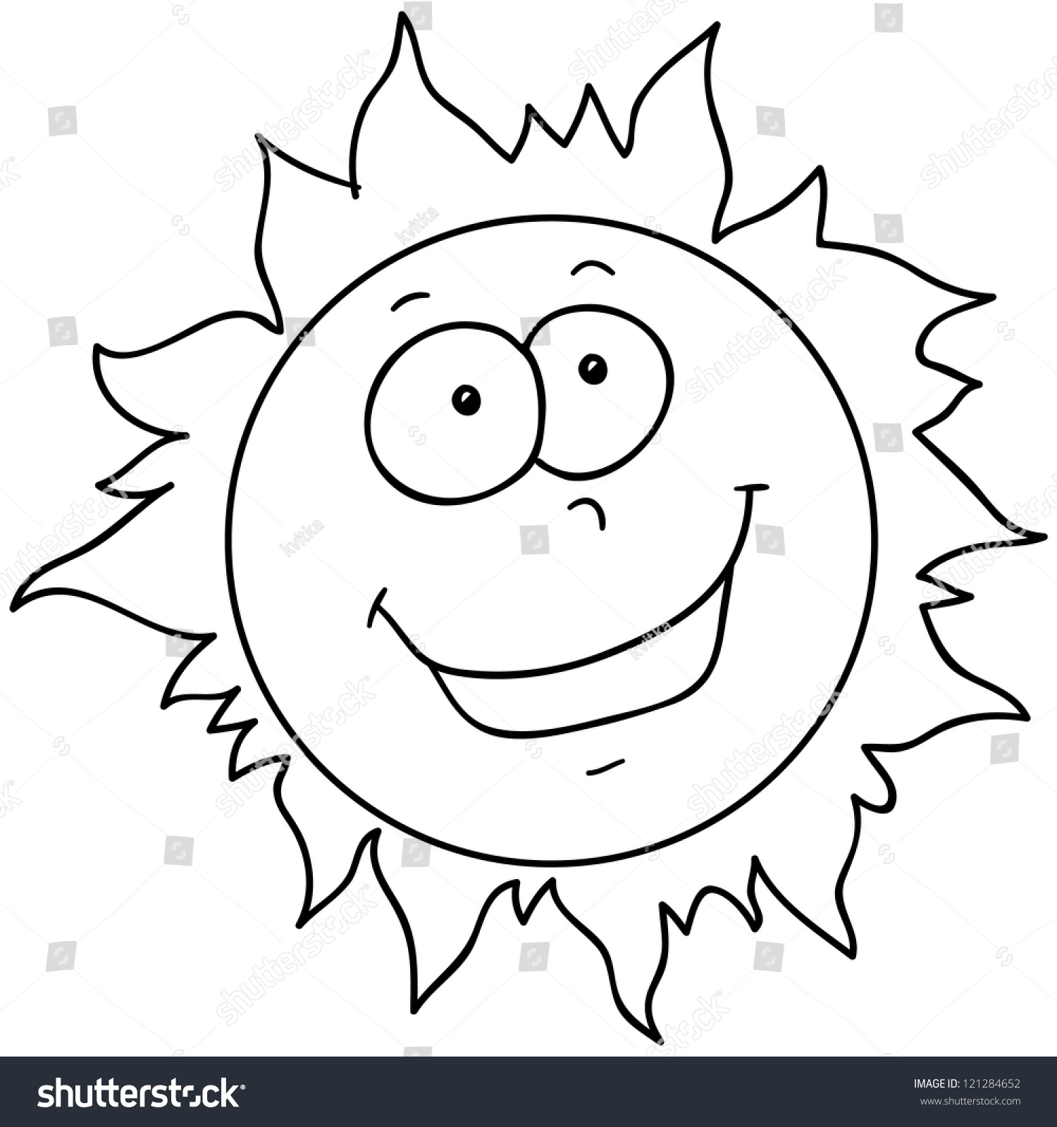 Sun Cartoon Character Stock Vector (Royalty Free) 121284652 | Shutterstock