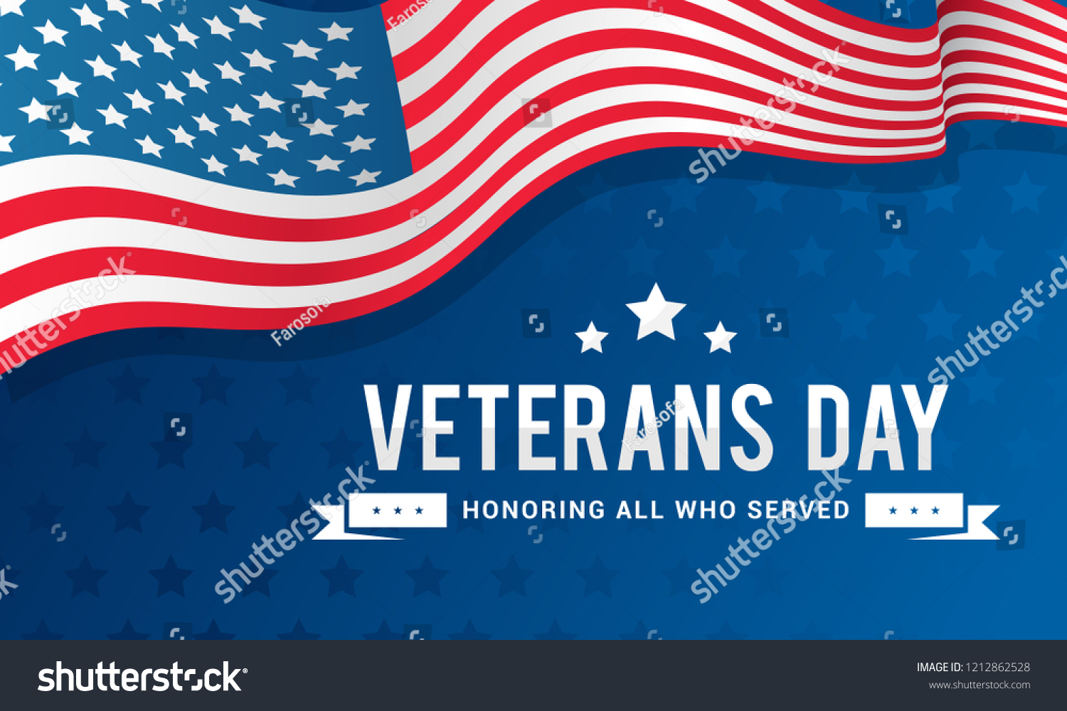 Veterans Day Background Vector Illustration Honoring Stock Vector ...