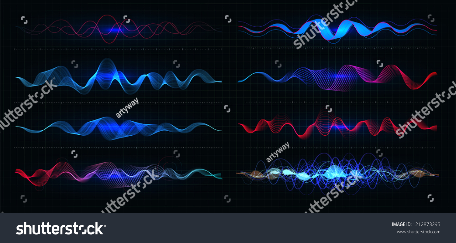 Equalizer Vector Illustration Pulsation Color Wavy Stock Vector ...