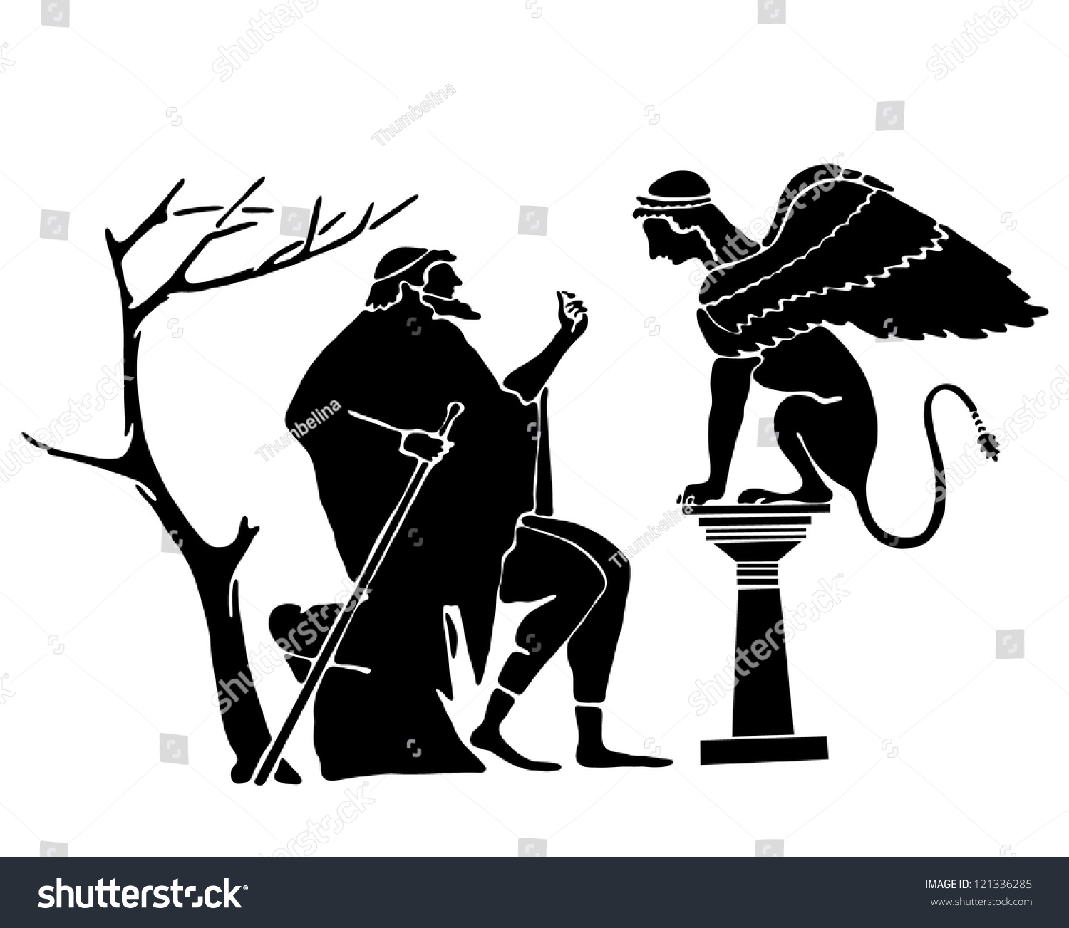 Ancient Background Greek Characters Stock Vector (Royalty Free ...