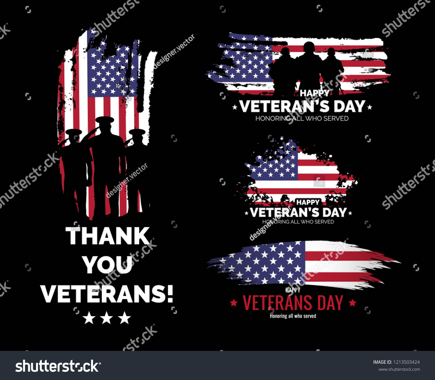 Veterans day banners print