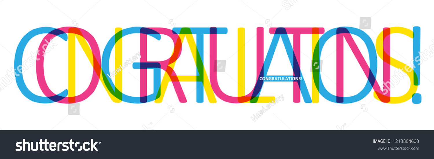 Congratulations Colorful Letters Banner Stock Vector (Royalty Free