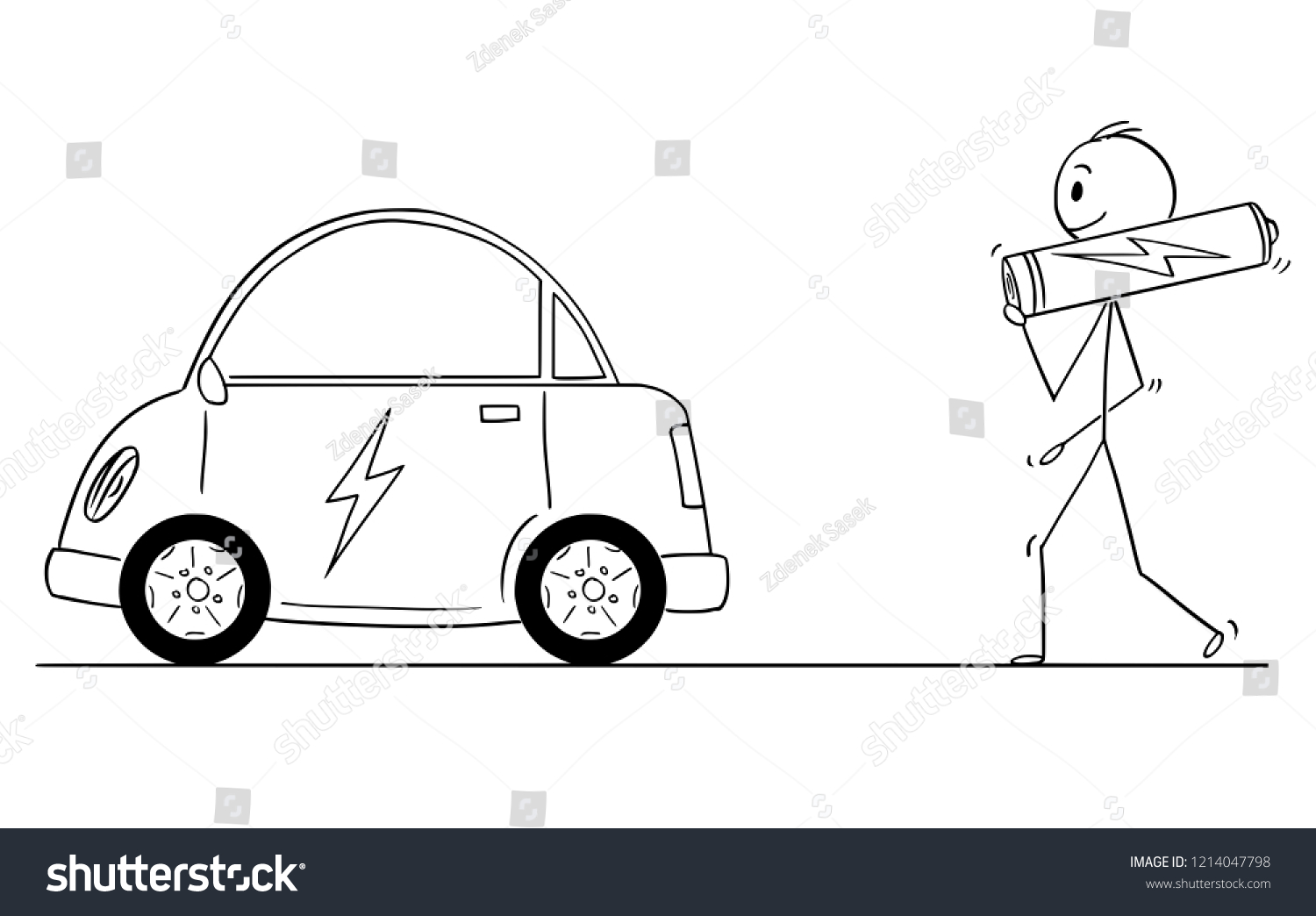 Cartoon Stick Drawing Conceptual Illustration Man Stock Vector (Royalty ...