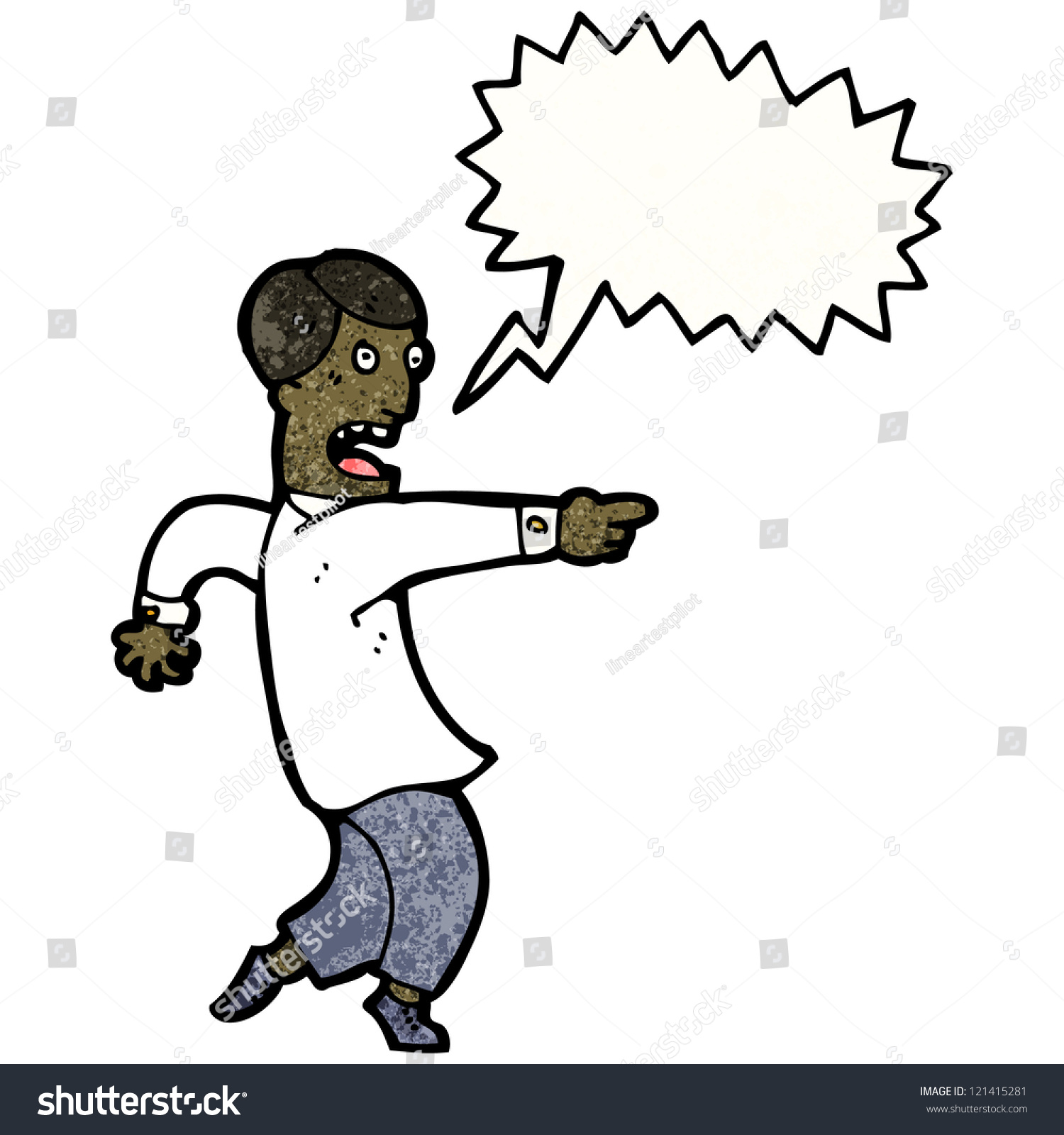 Cartoon Man Accusing Stock Vector (Royalty Free) 121415281 | Shutterstock