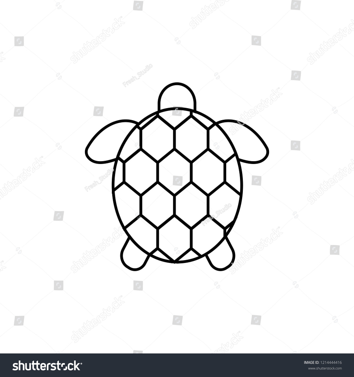 Turtle Hand Drawn Outline Doodle Icon Stock Vector (Royalty Free ...