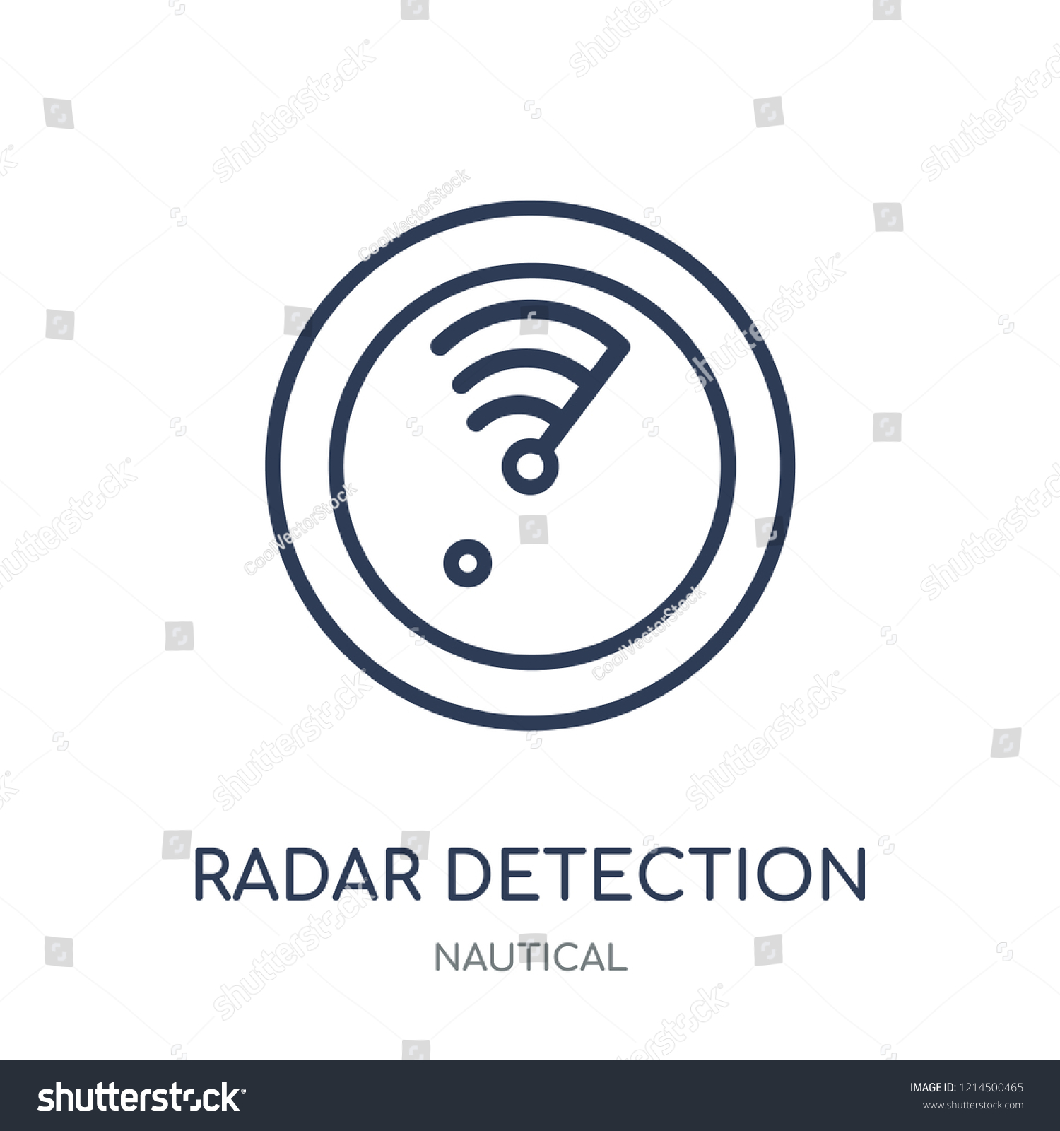 Radar Detection Icon Radar Detection Linear Stock Vector (Royalty Free