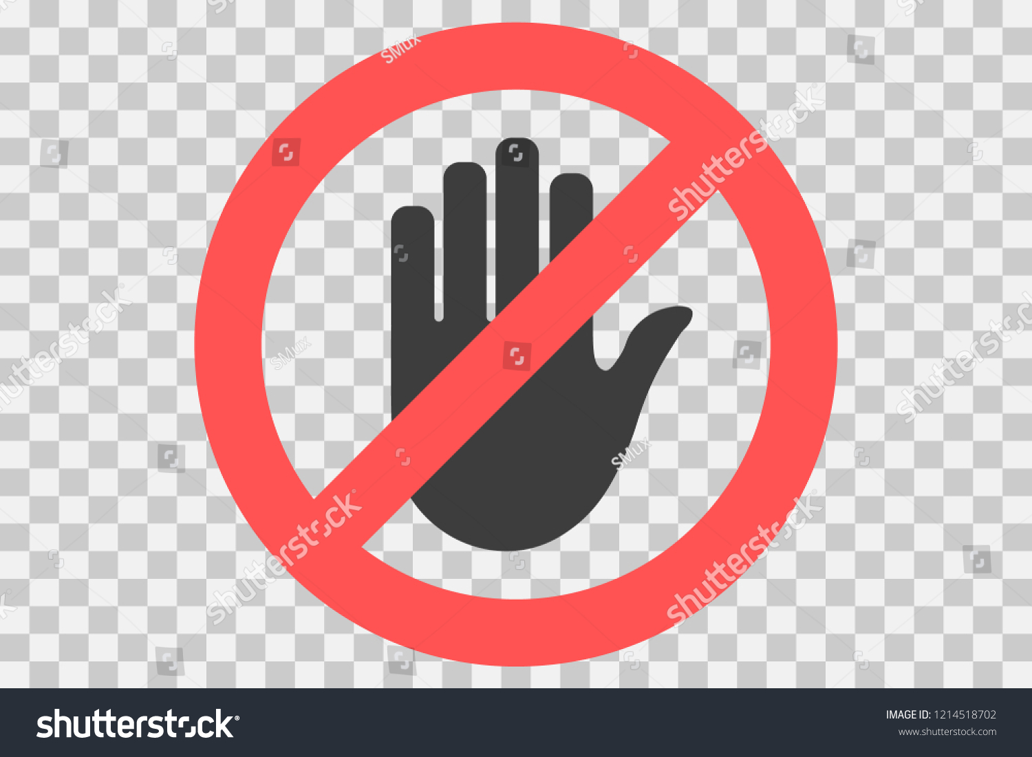 Do Not Touch Icon Hand Forbidden Stock Vector (Royalty Free) 1214518702 ...