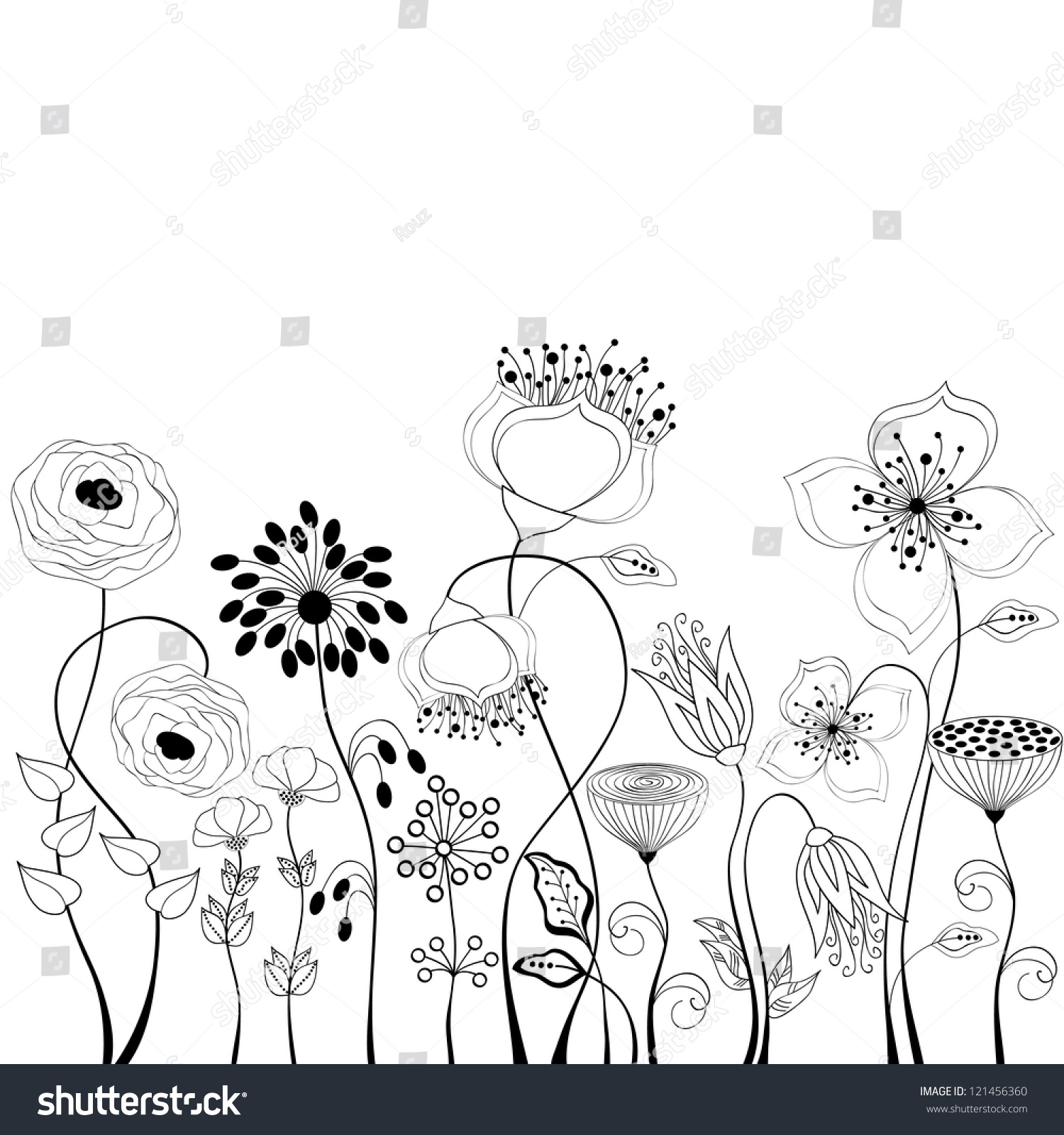 Floral Background Stock Vector (Royalty Free) 121456360 | Shutterstock