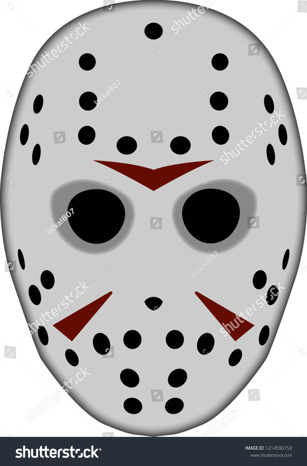 Killers Hockey Mask Famous Hollywood Movie Stock Vector (Royalty Free ...