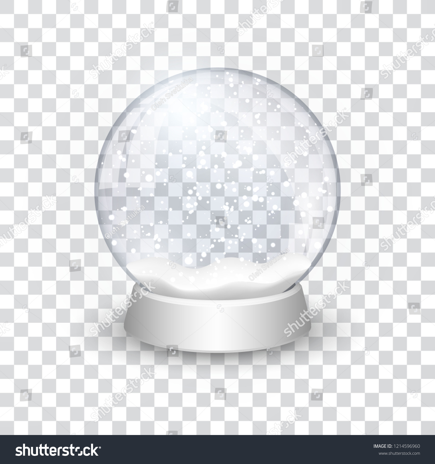 Snow Globe Ball Realistic New Year Stock Vector (Royalty Free ...