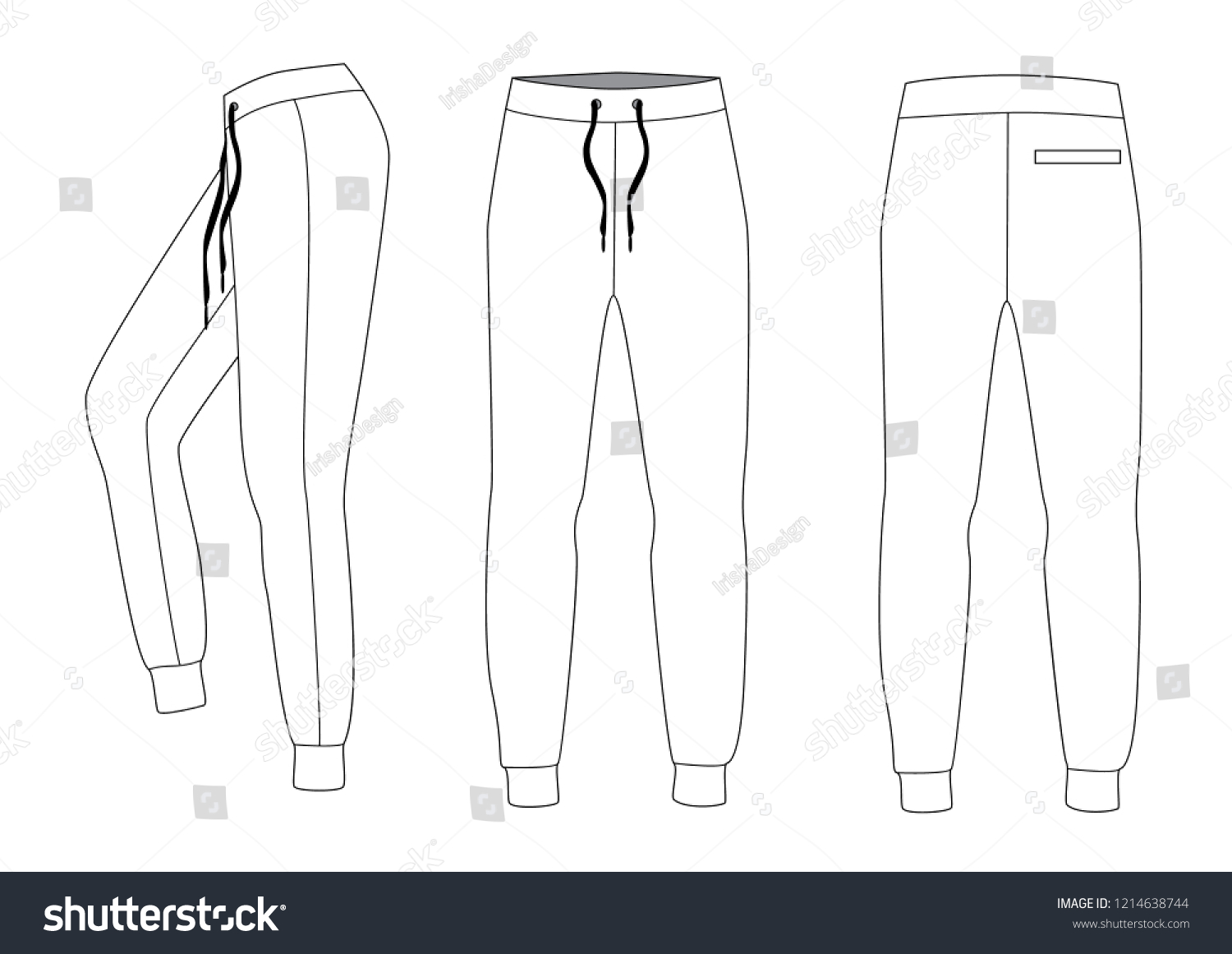 Athletic Training Pants Vector Stock Vector (Royalty Free) 1214638744 ...