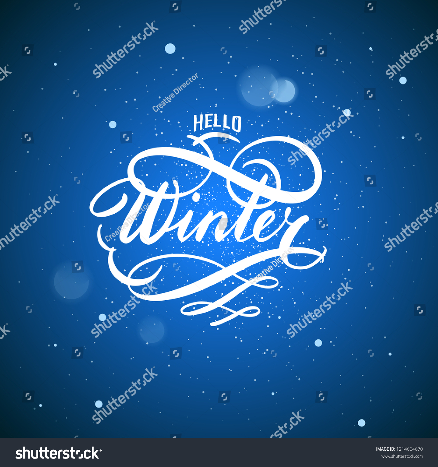 Winter Hand Lettering Hand Drawn Vector Stock Vector (Royalty Free ...