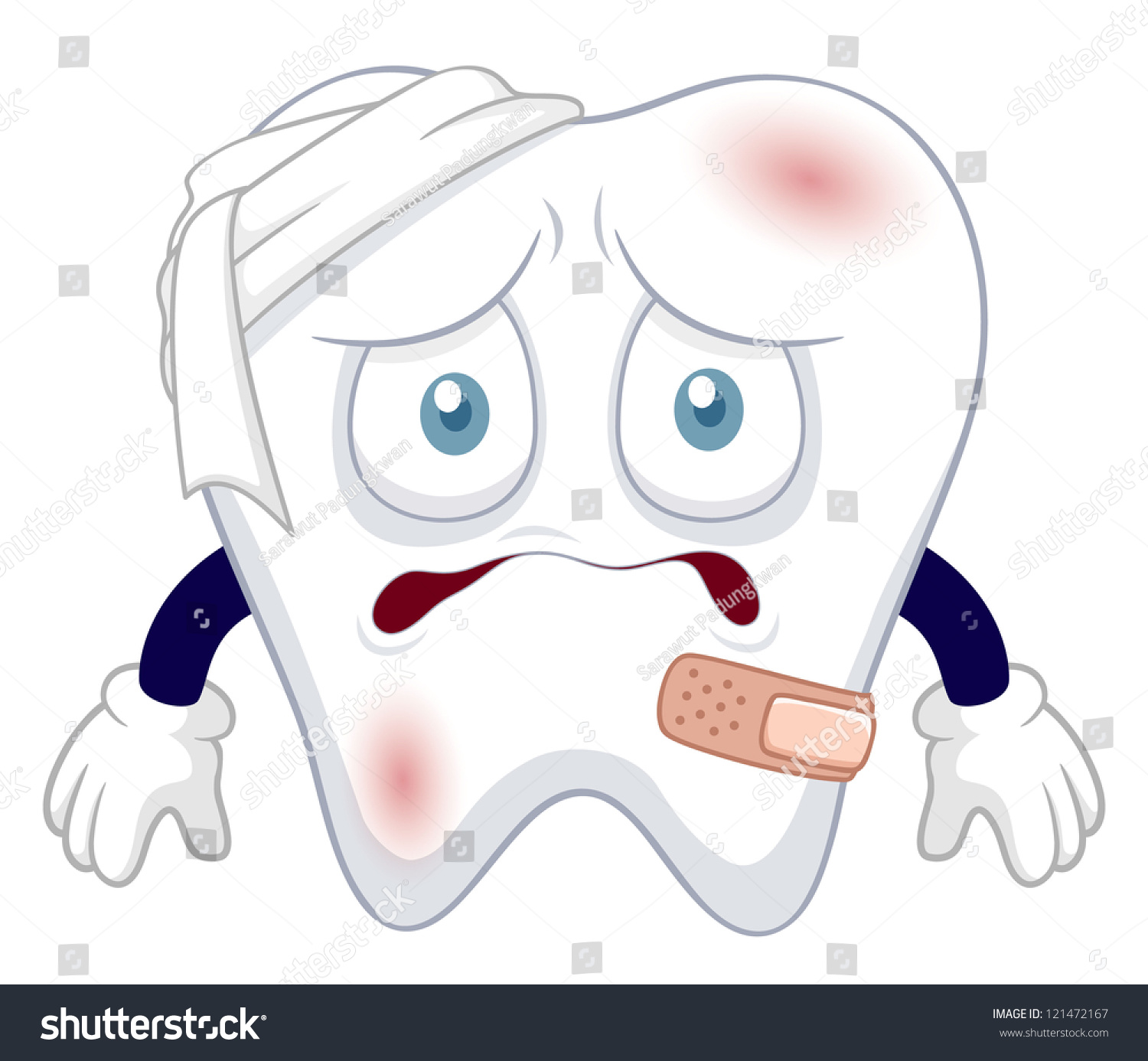 Здоровый и больной зуб