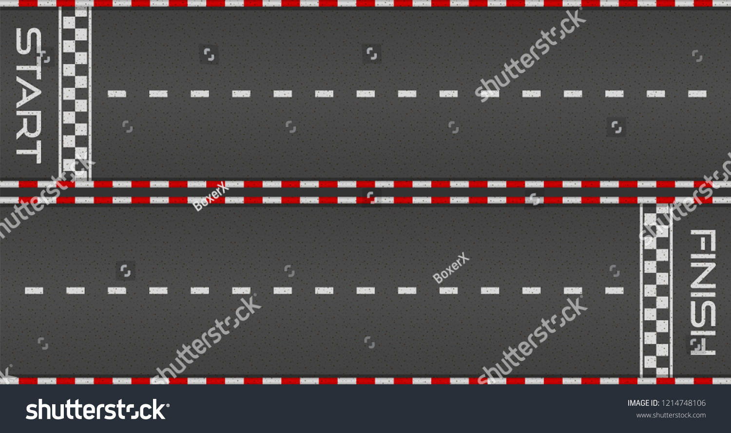 Racing Asphalt Road Start Finish Concept Stock Vector (Royalty Free ...