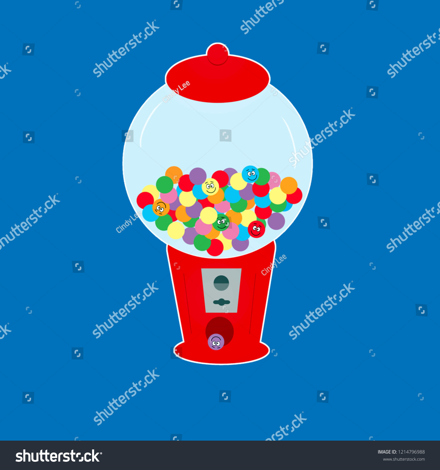 Gumball Machine Silly Faces Stock Illustration 1214796988 | Shutterstock