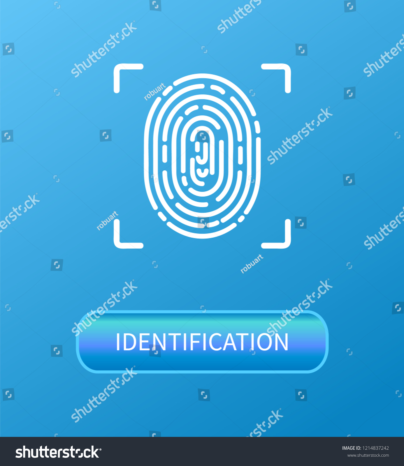 Identification Fingerprint Verification Poster Vector Fingermark 库存矢量图（免版税）1214837242 Shutterstock