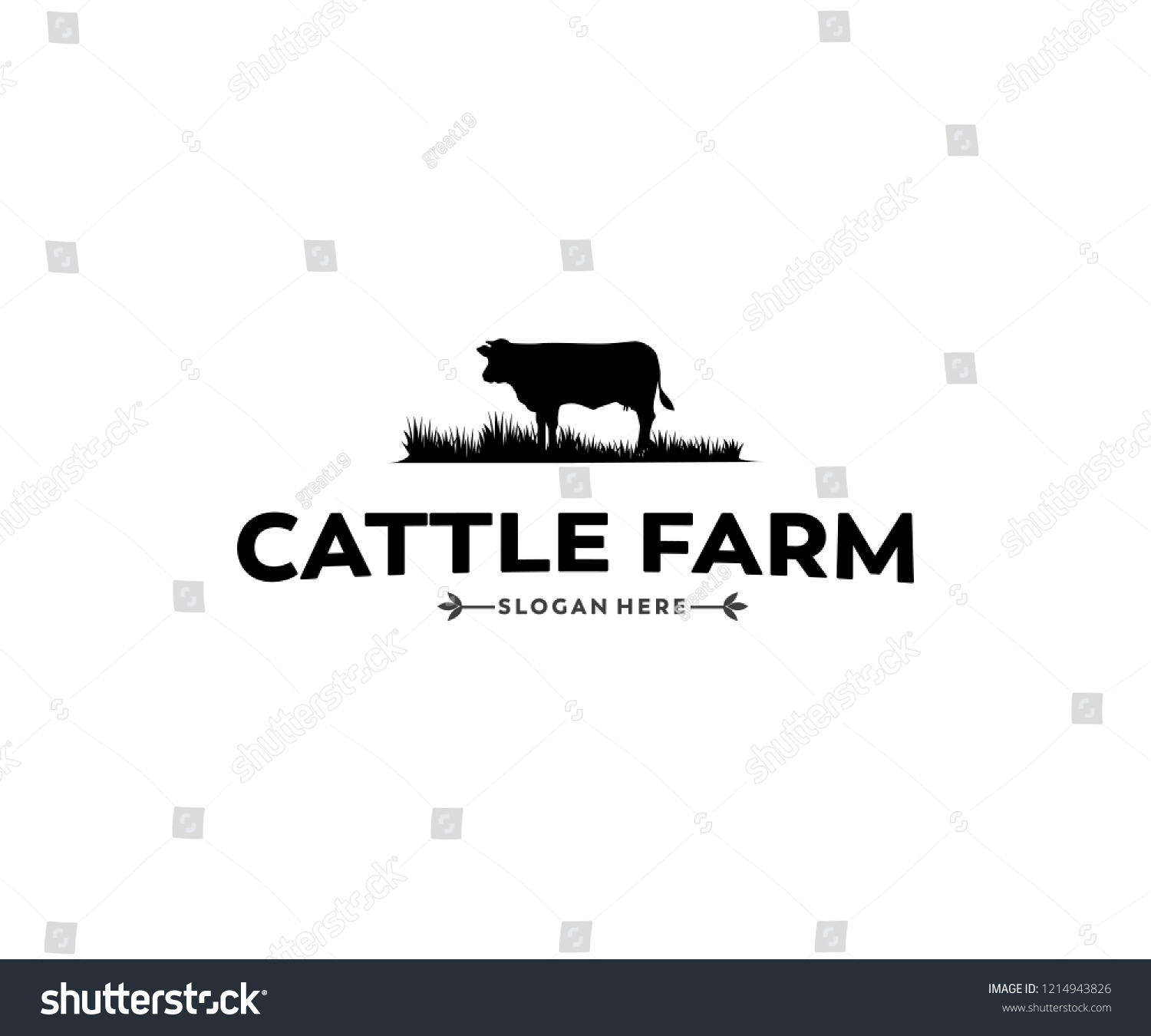 Cattle Farm Crop Livestock Template Vector Stock Vector (Royalty Free ...