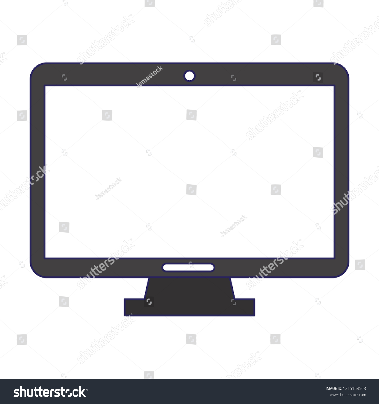 Blank Computer Screen Stock Vector (Royalty Free) 1215158563 | Shutterstock