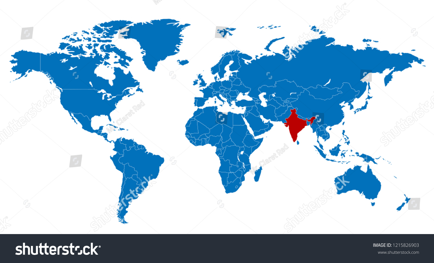 World India Map Stock Vector Royalty Free 1215826903 Shutterstock