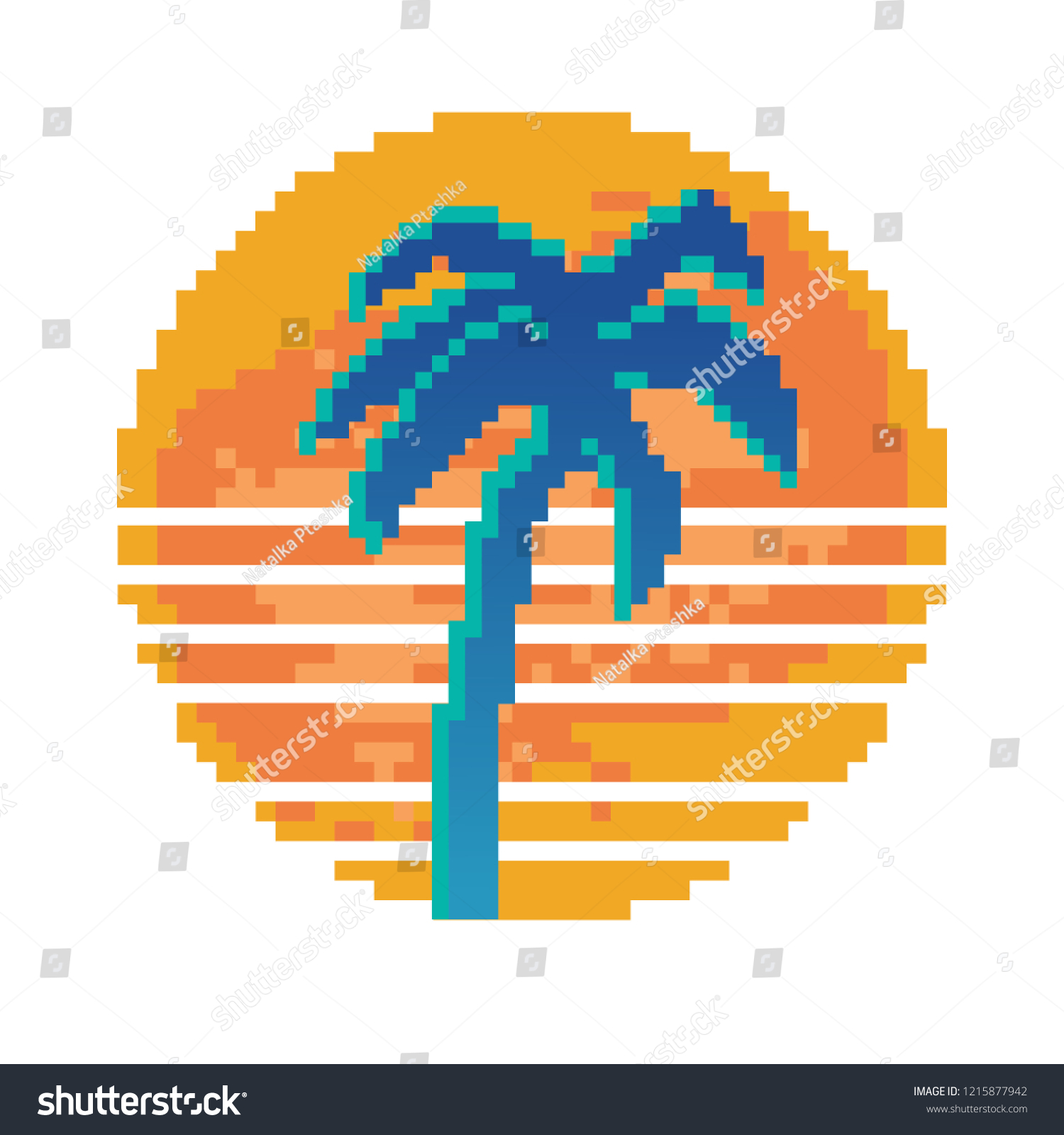 Пальма пиксель арт