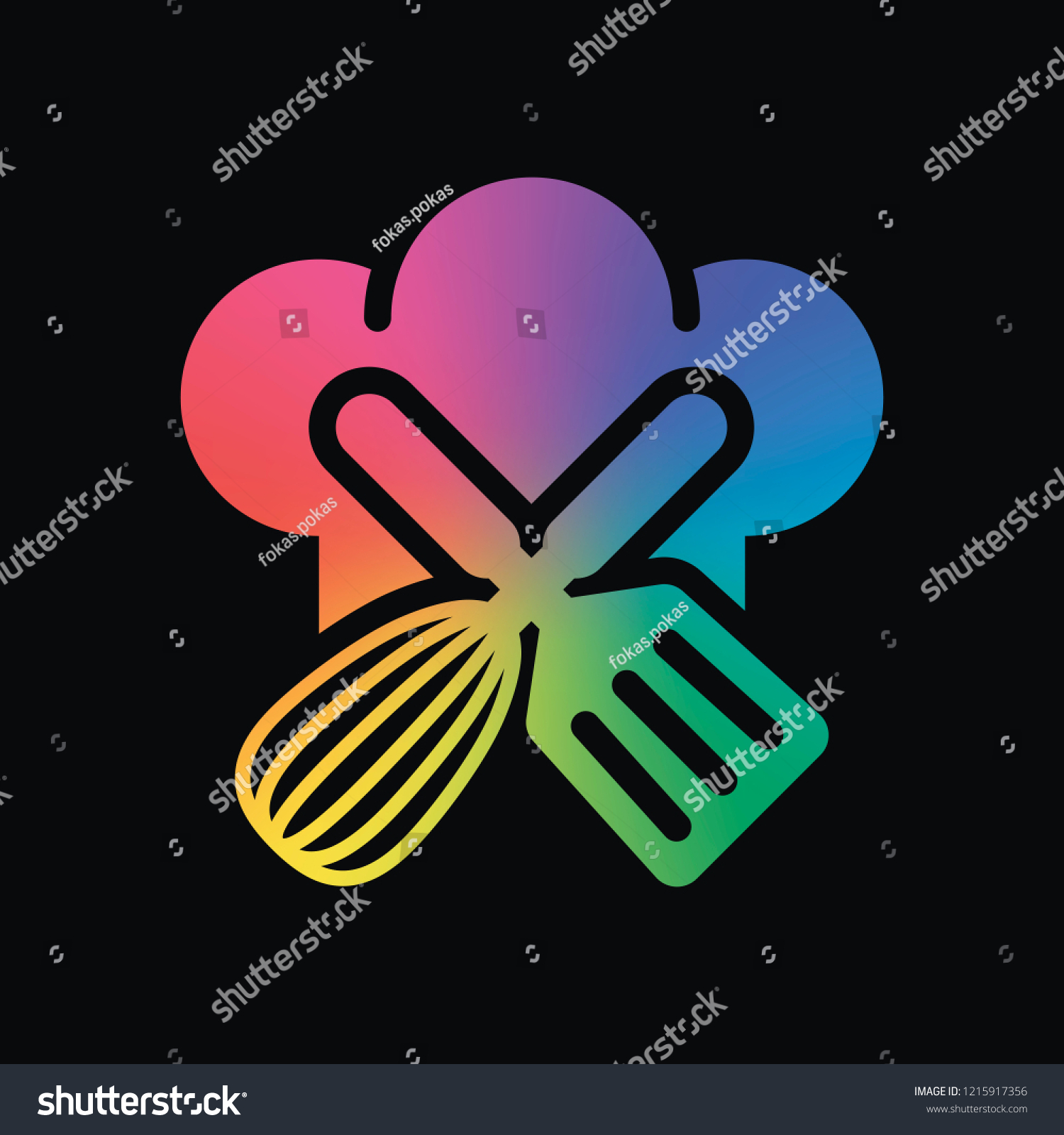 rainbow chef hat