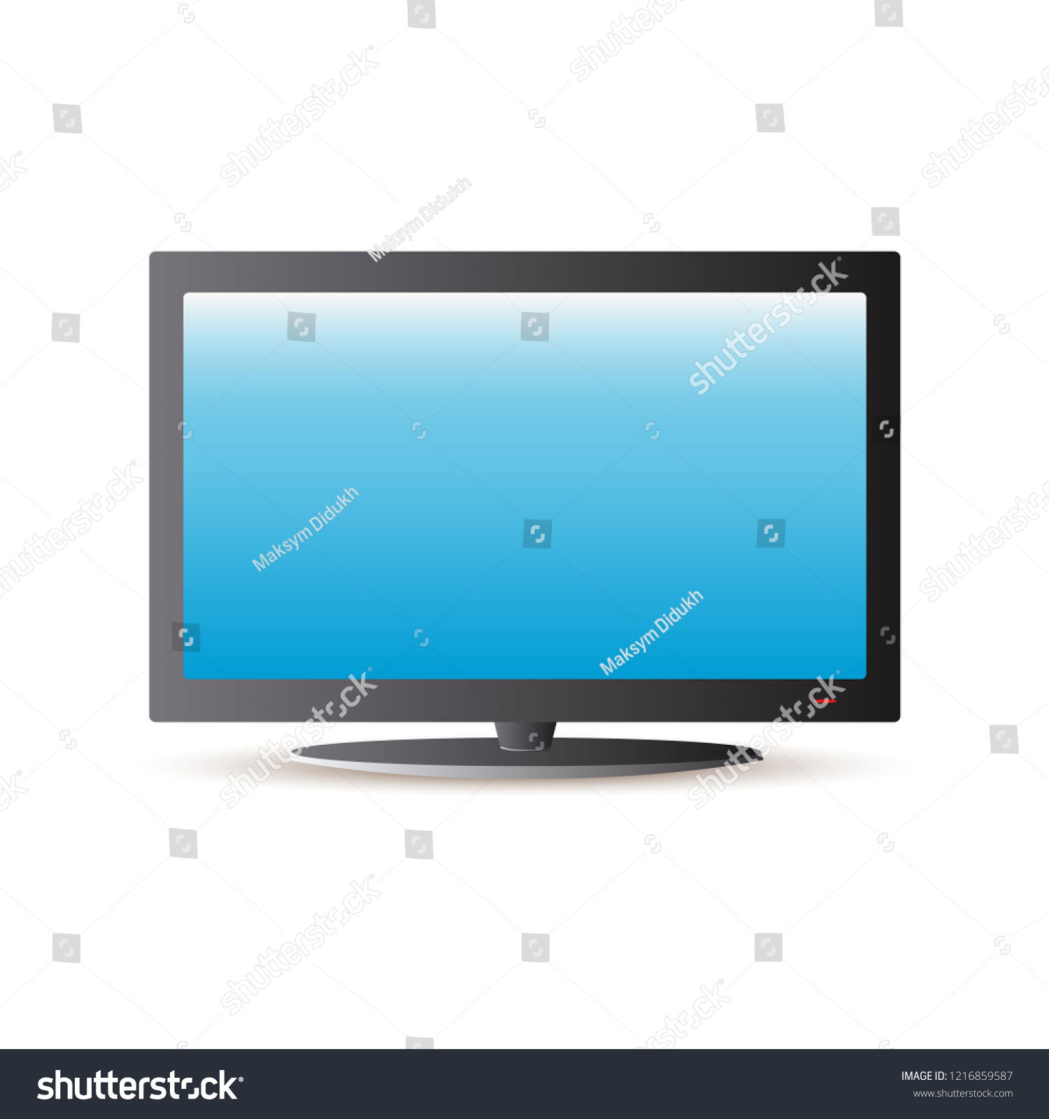 Tv Flat Screen Plasma Realistic Tv Stock Vector (Royalty Free