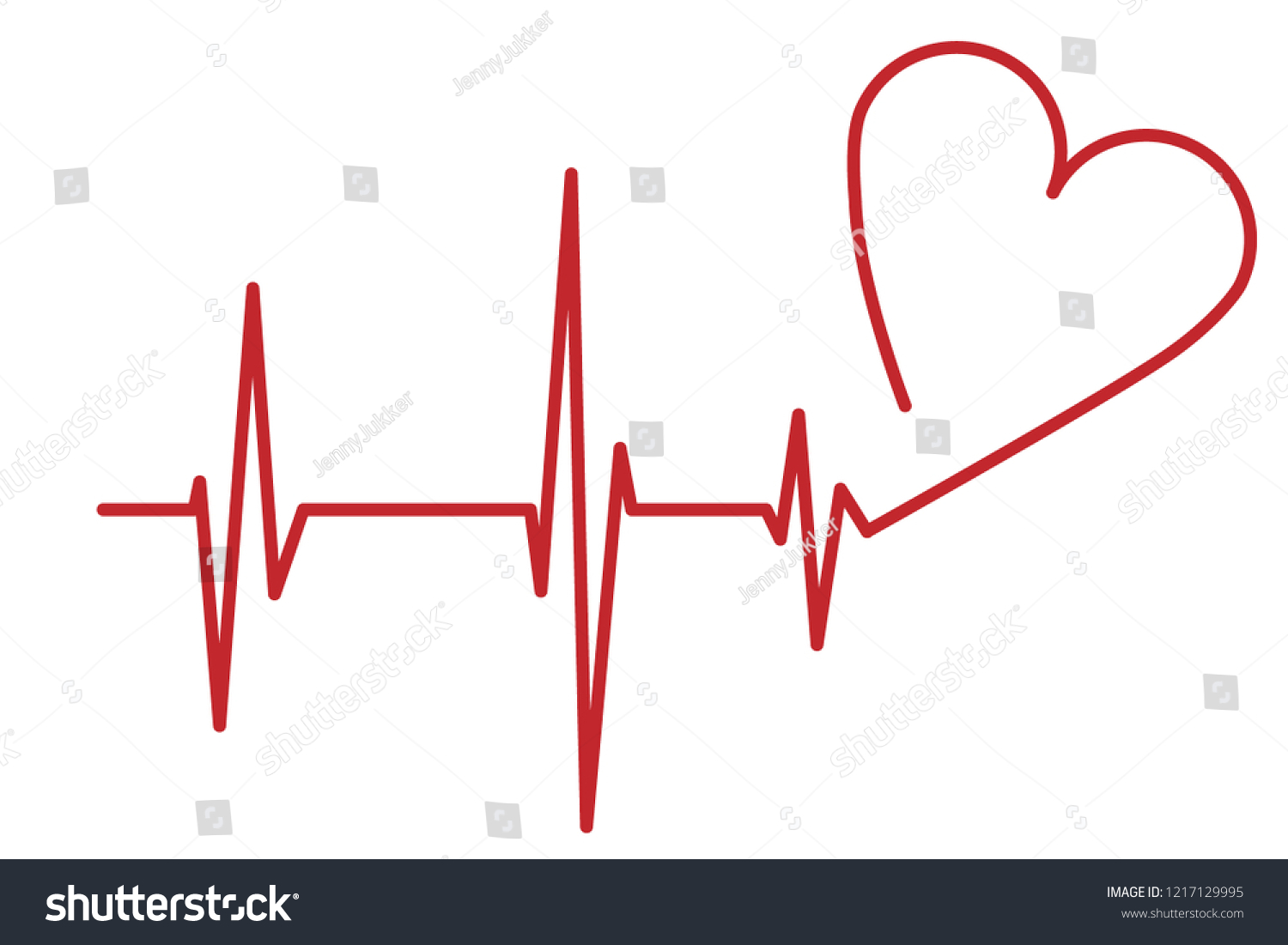 Heart Beat Pulse Trendy Flat Style Stock Vector (royalty Free 