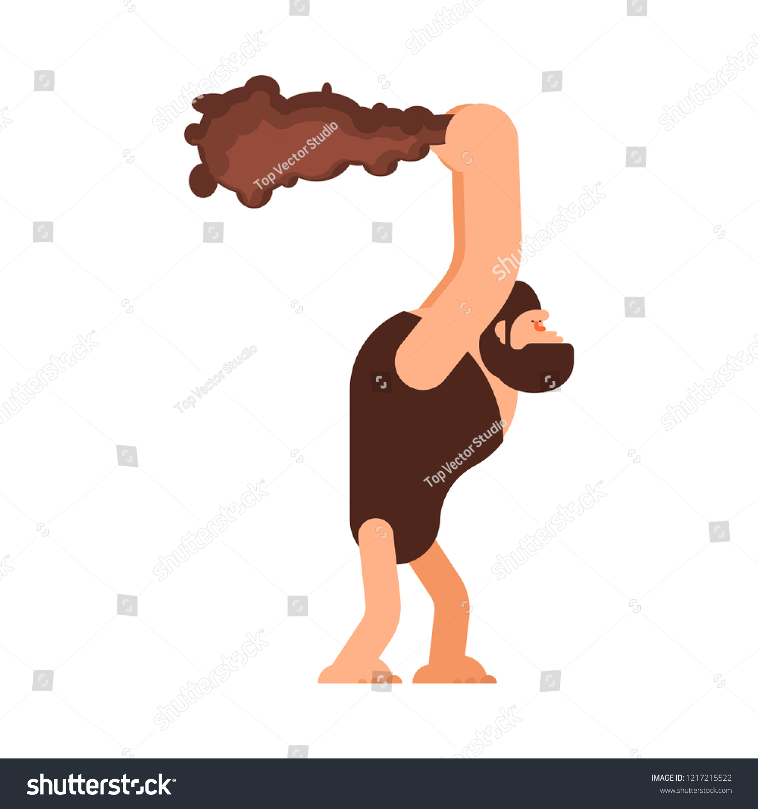 Caveman Cudgel Prehistoric Man Club Ancient Stock Vector (Royalty Free ...