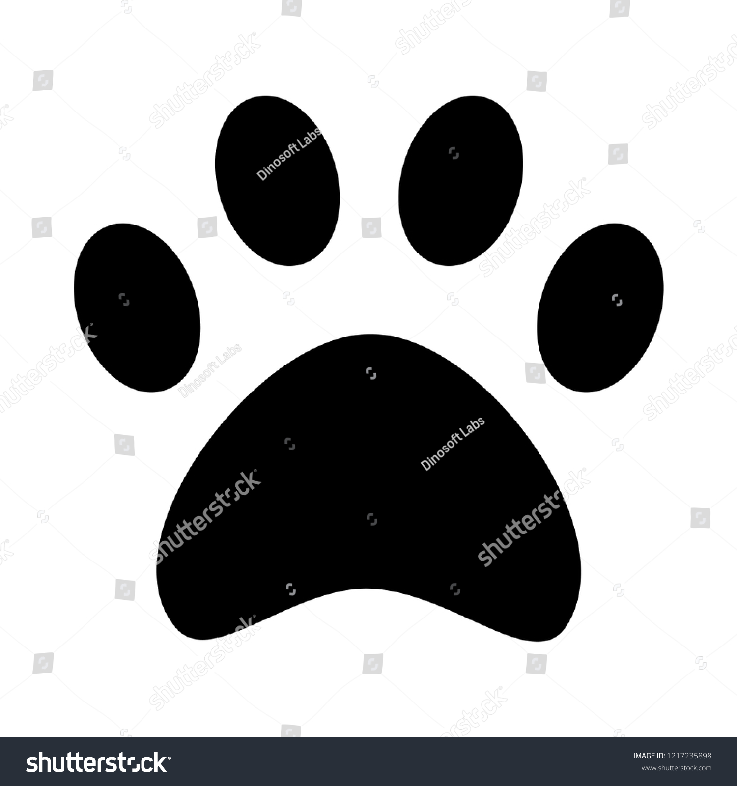 Paw Animal Foot Stock Vector (Royalty Free) 1217235898 | Shutterstock