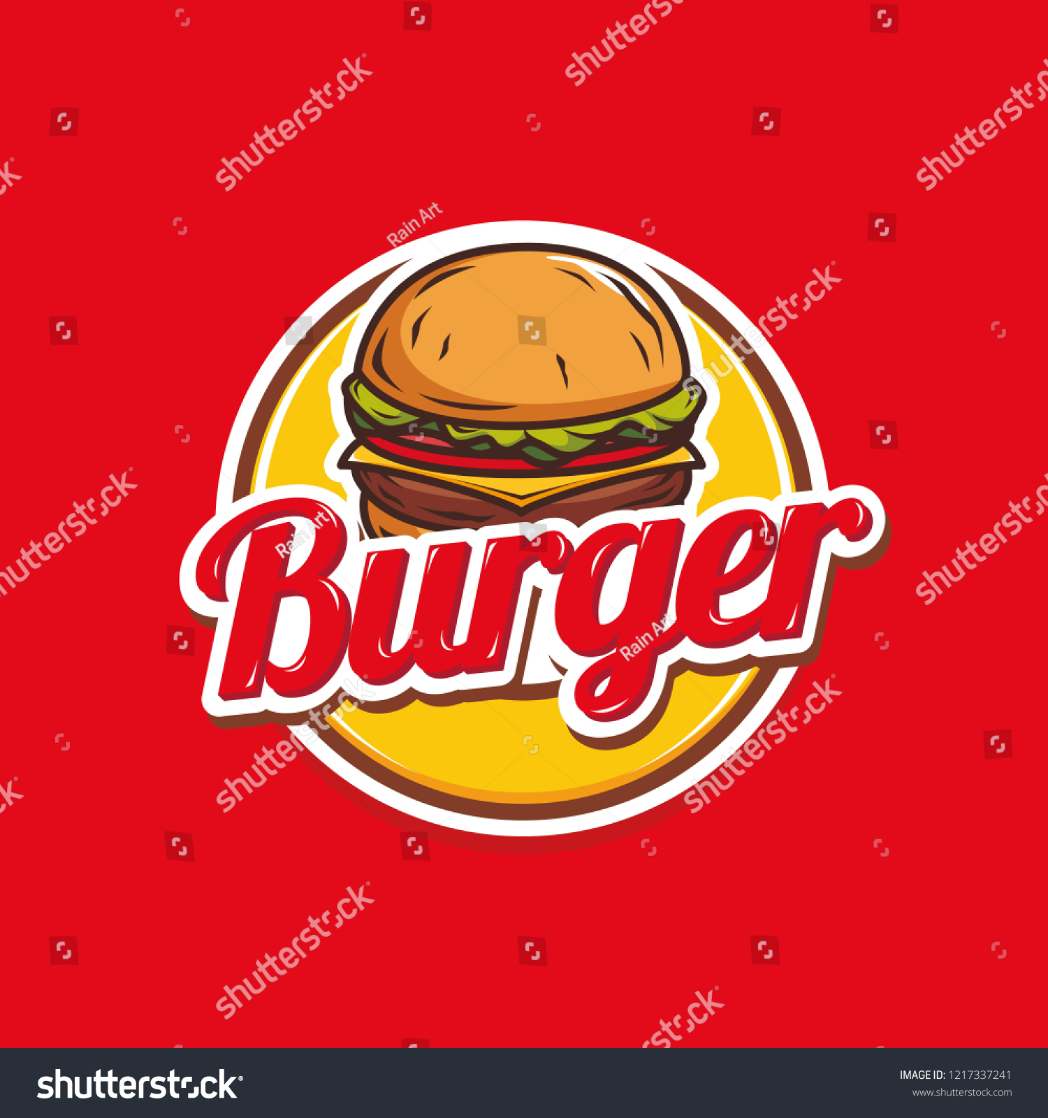 Burger Logo Design Stock Vector (Royalty Free) 1217337241 | Shutterstock