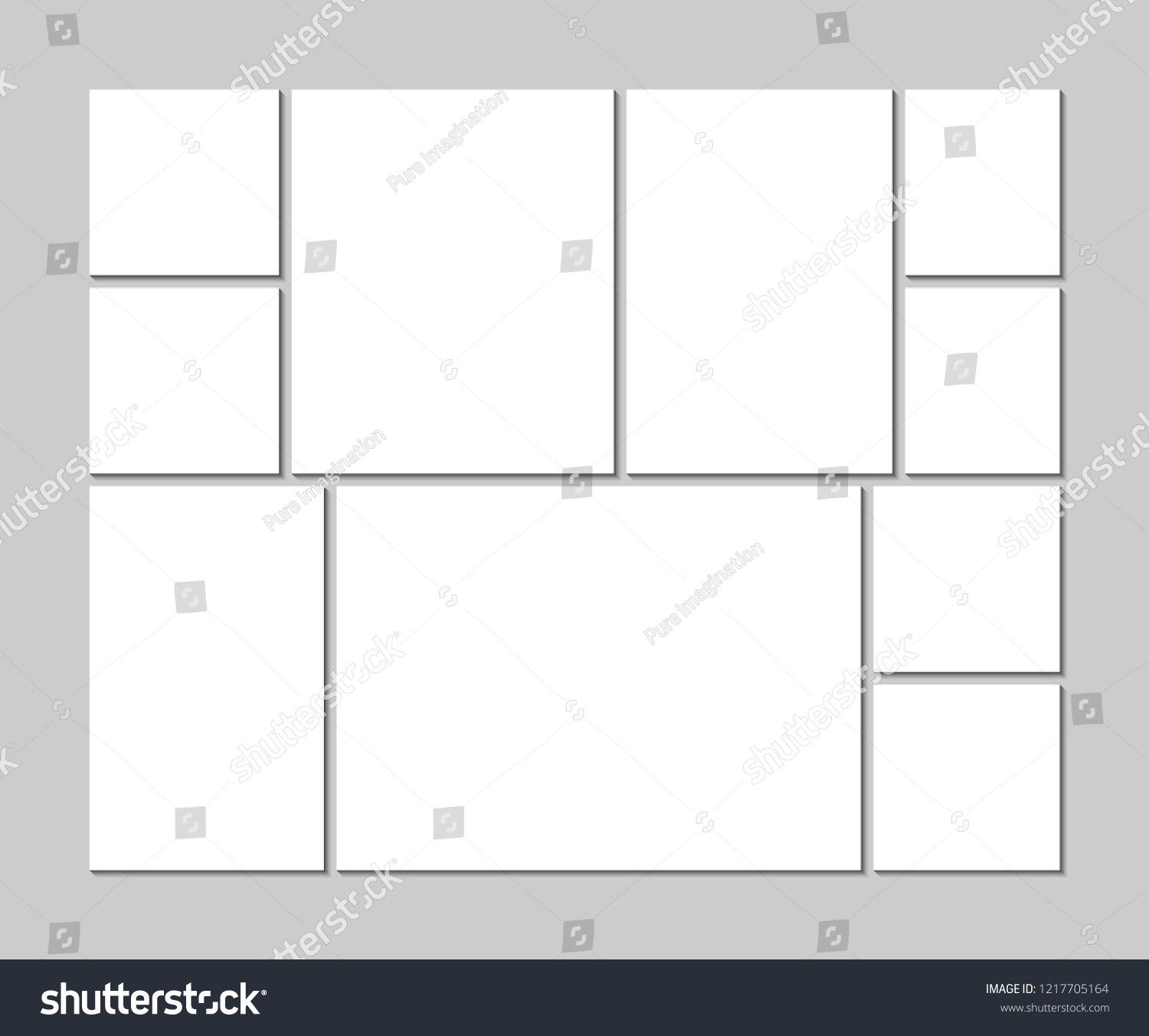 White Mood Board Template Shadow Stock Vector (Royalty Free) 1217705164 ...