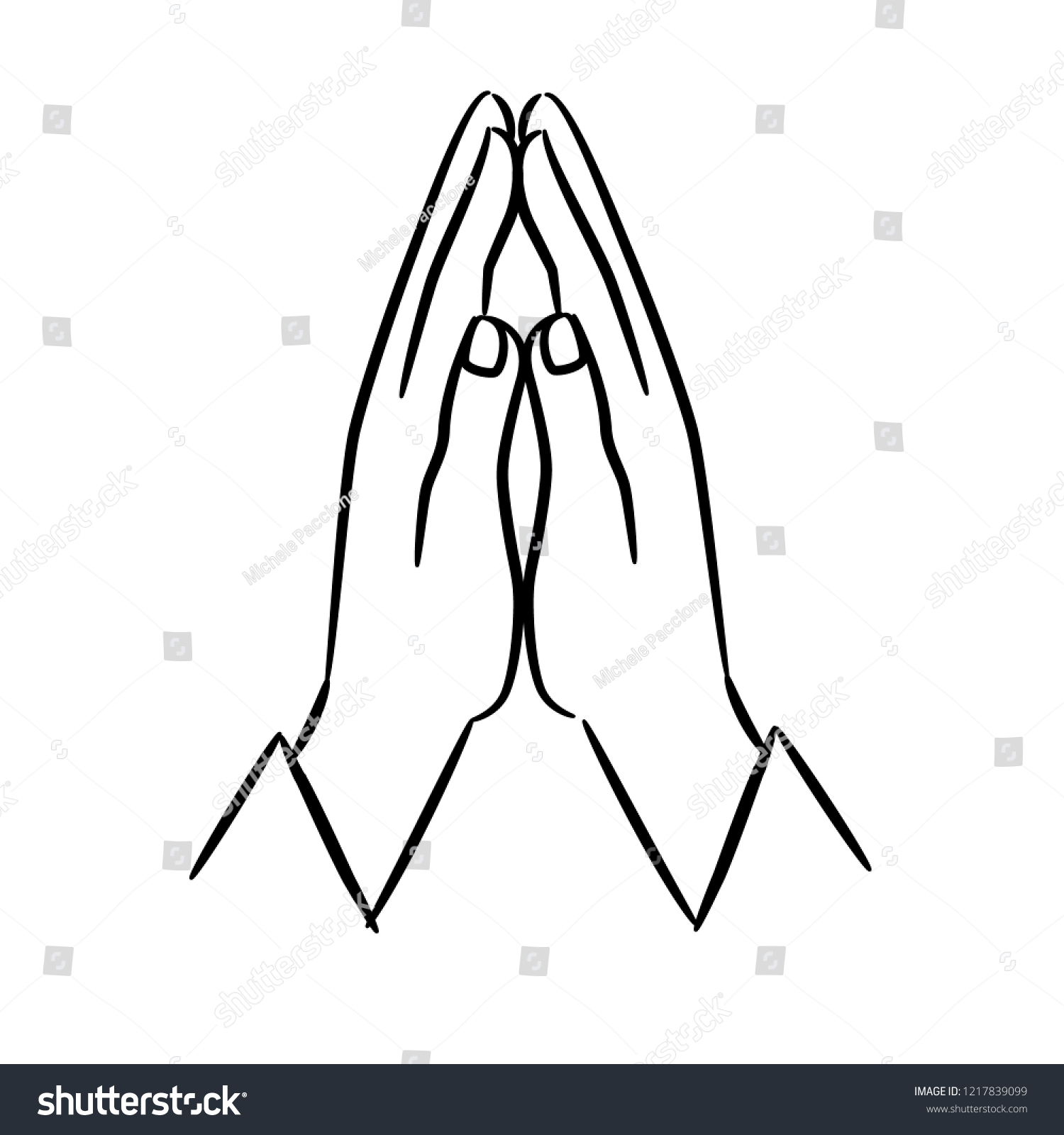 Praying Hands Icon Symbol Logo Christmas Stock Vector (Royalty Free ...