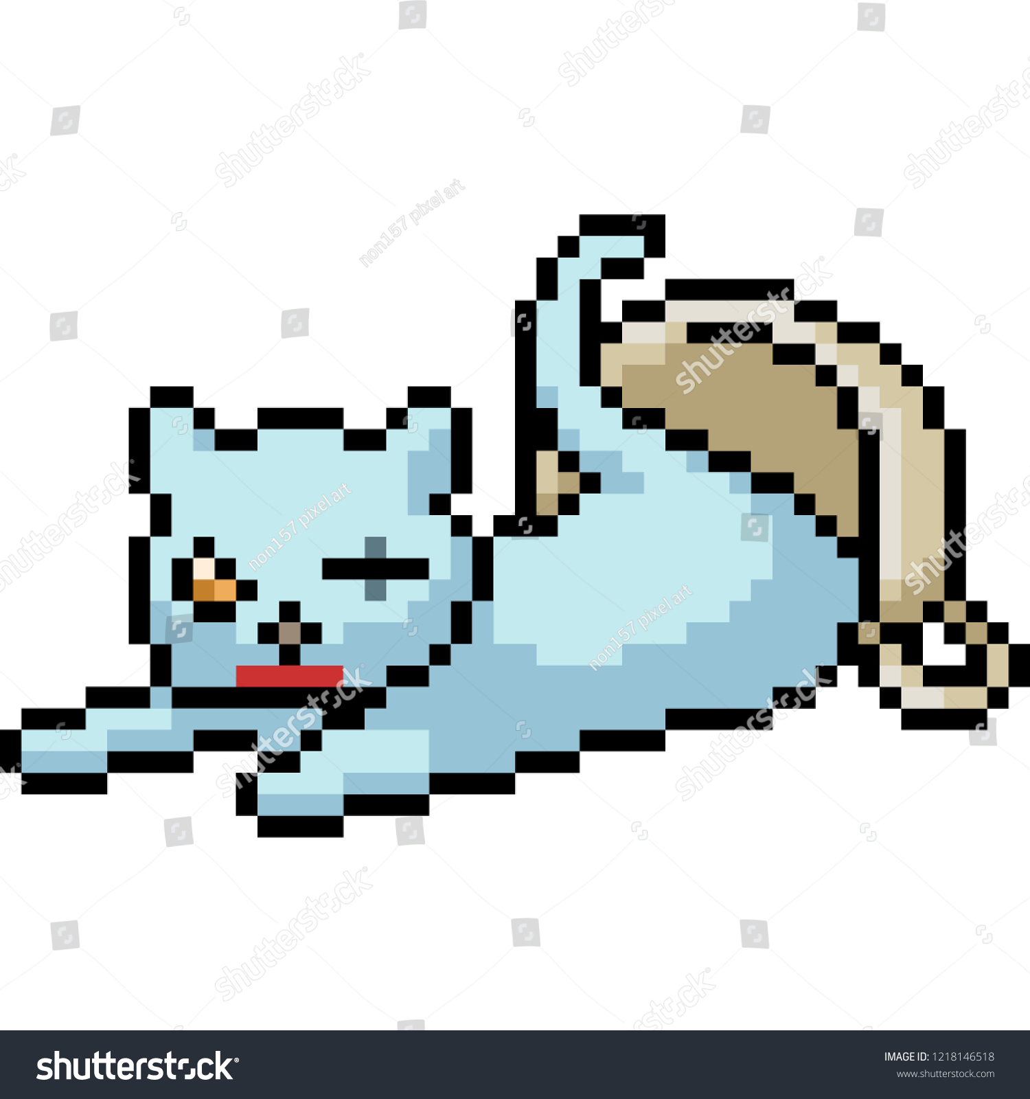 Vector Pixel Art Pet Cup Isolated Stock Vector (Royalty Free ...